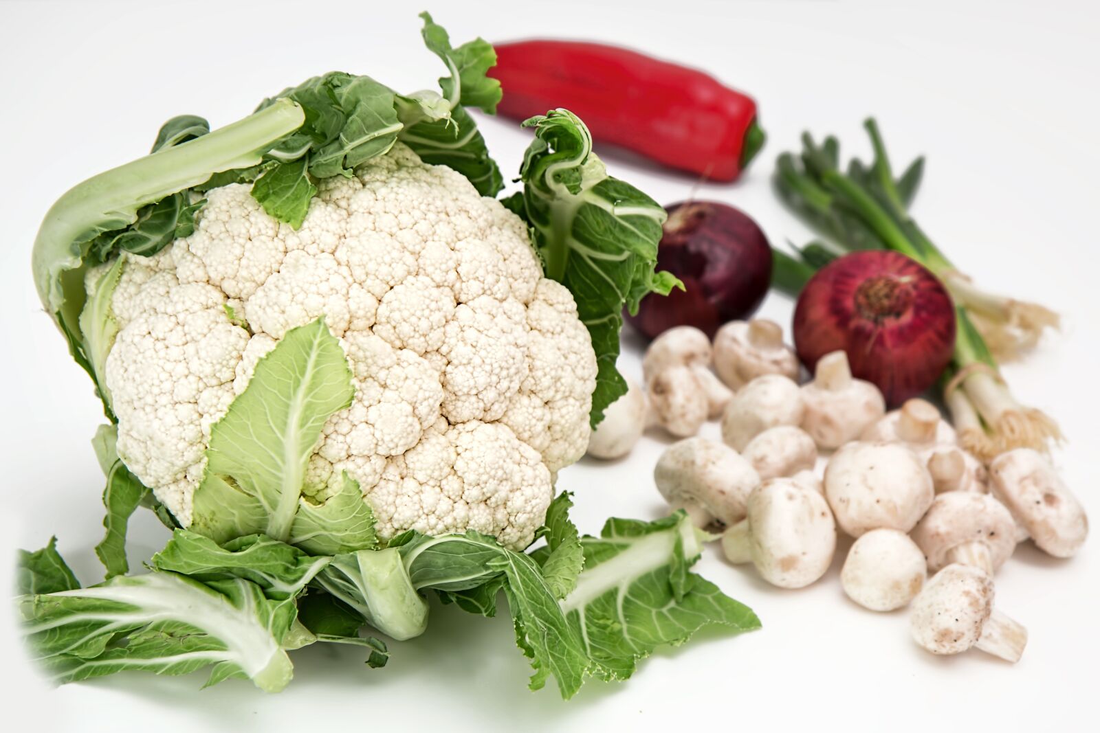 Canon EOS 70D sample photo. Cauliflower, vegetables, mushrooms photography