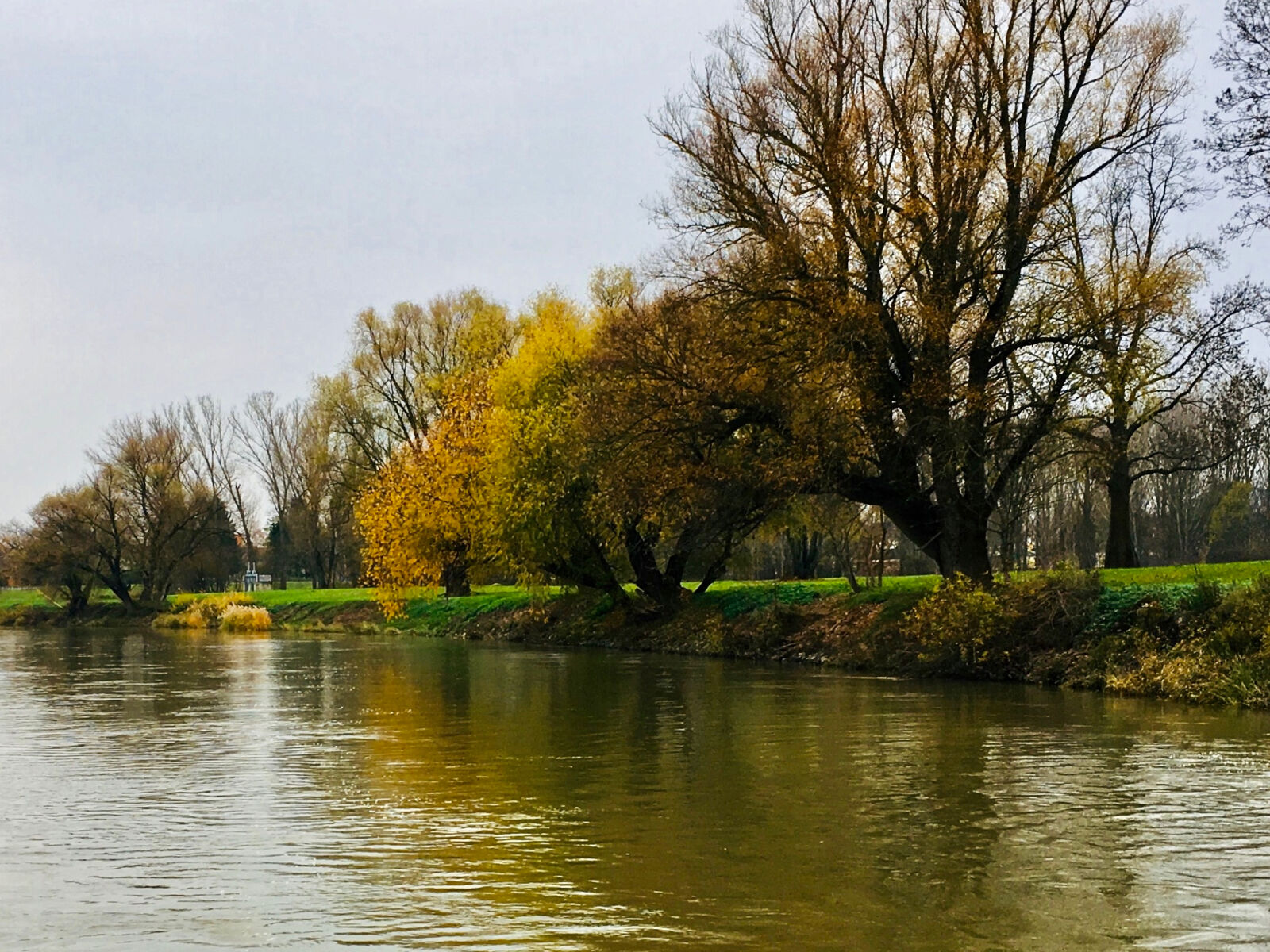 iPhone SE back camera 4.15mm f/2.2 sample photo. Autum, fall, landscape, river photography