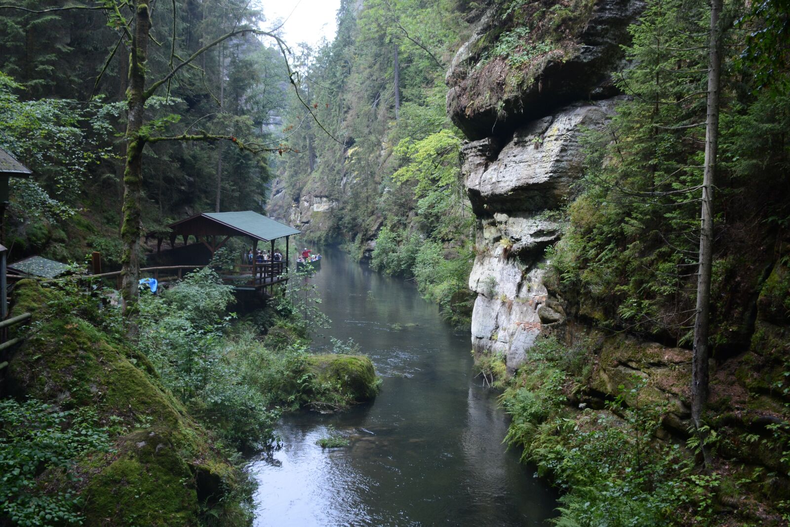 Nikon D7100 sample photo. Hřensko, rocks, ship photography