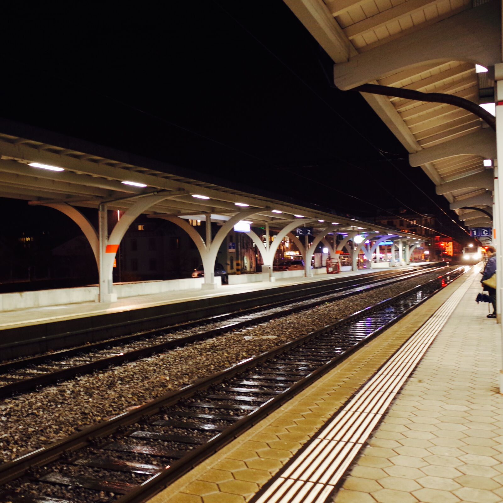 Ricoh GR + GR Lens sample photo. Interlaken, station, train photography