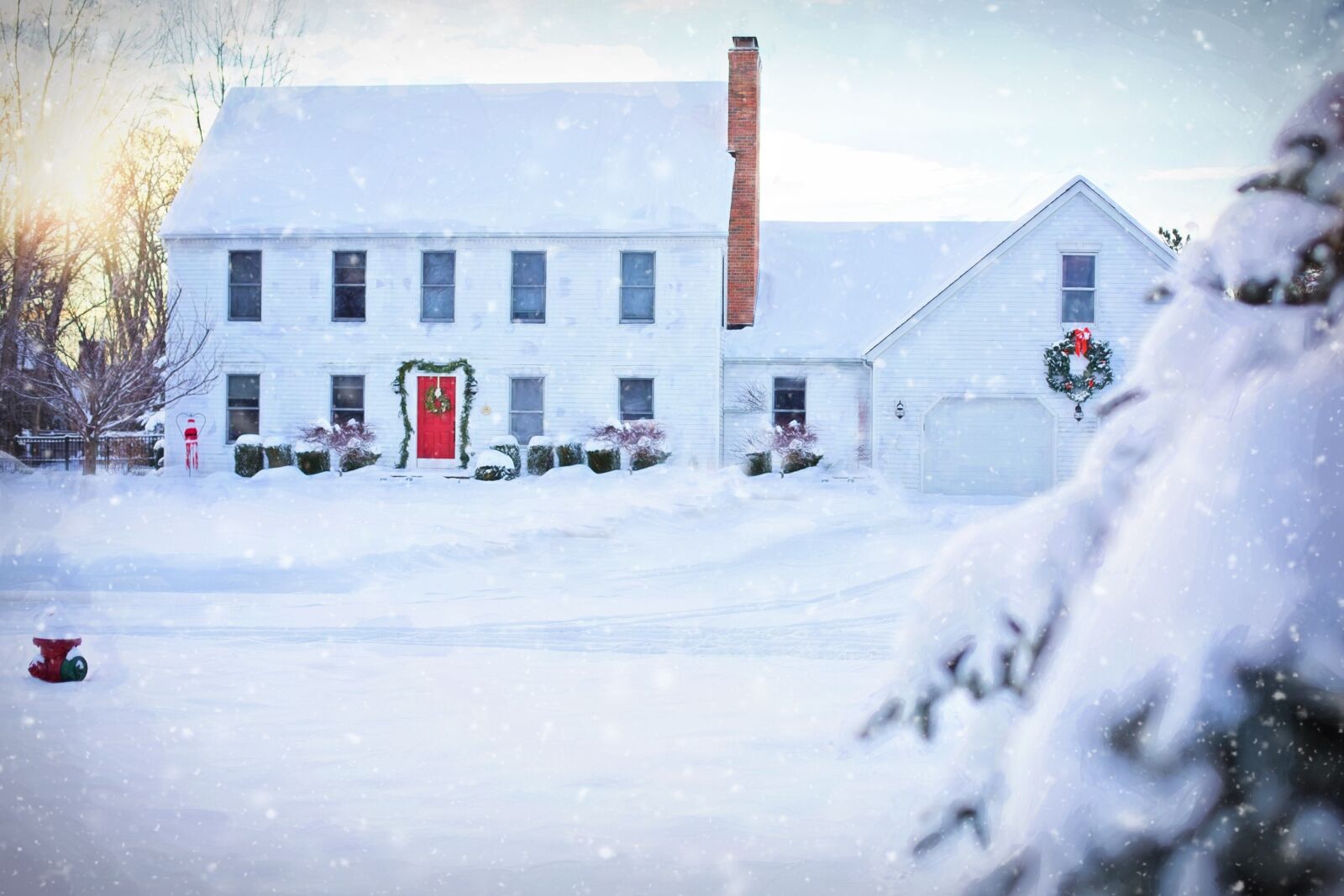 Canon EF 50mm F1.4 USM sample photo. Christmas house, white house photography