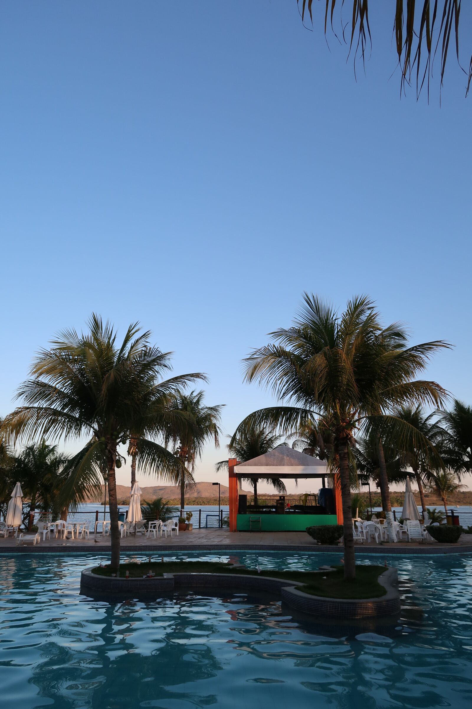 Canon PowerShot G7 X Mark II sample photo. Club, pool, palm trees photography