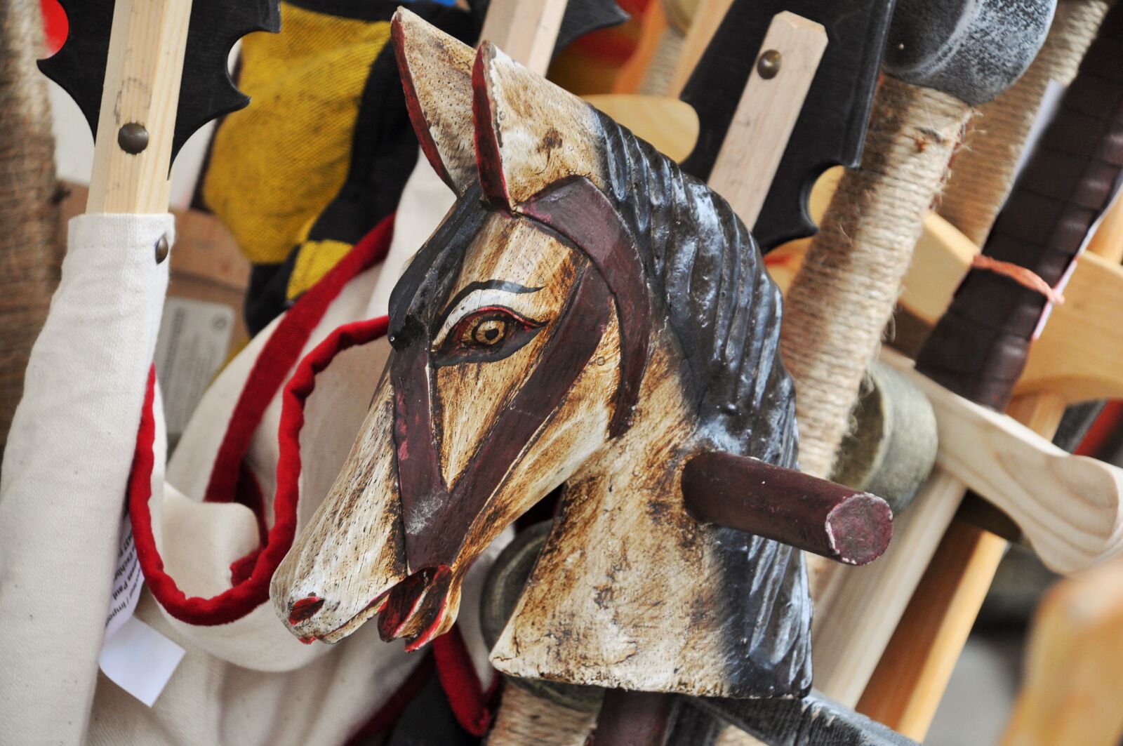 Nikon D90 sample photo. Wooden horse, games, swords photography