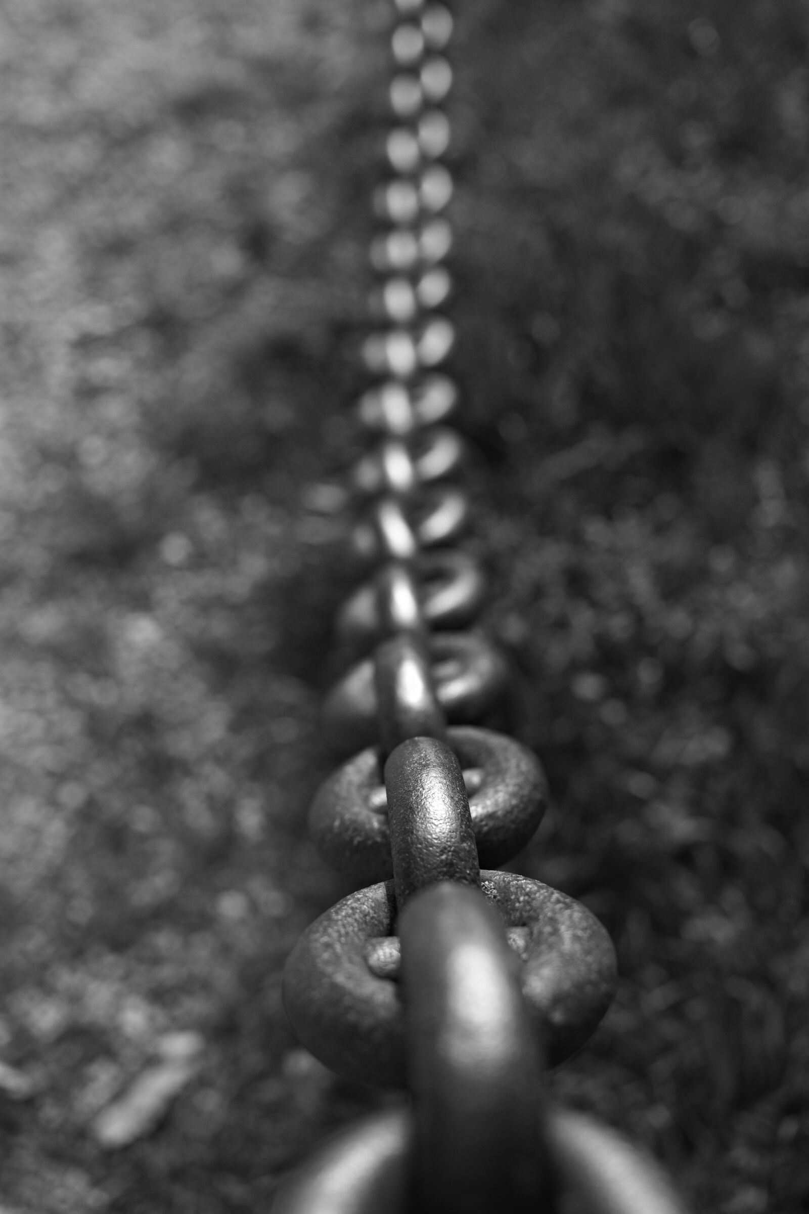 Nikon D5200 sample photo. Metal, chain, in, grayscale photography