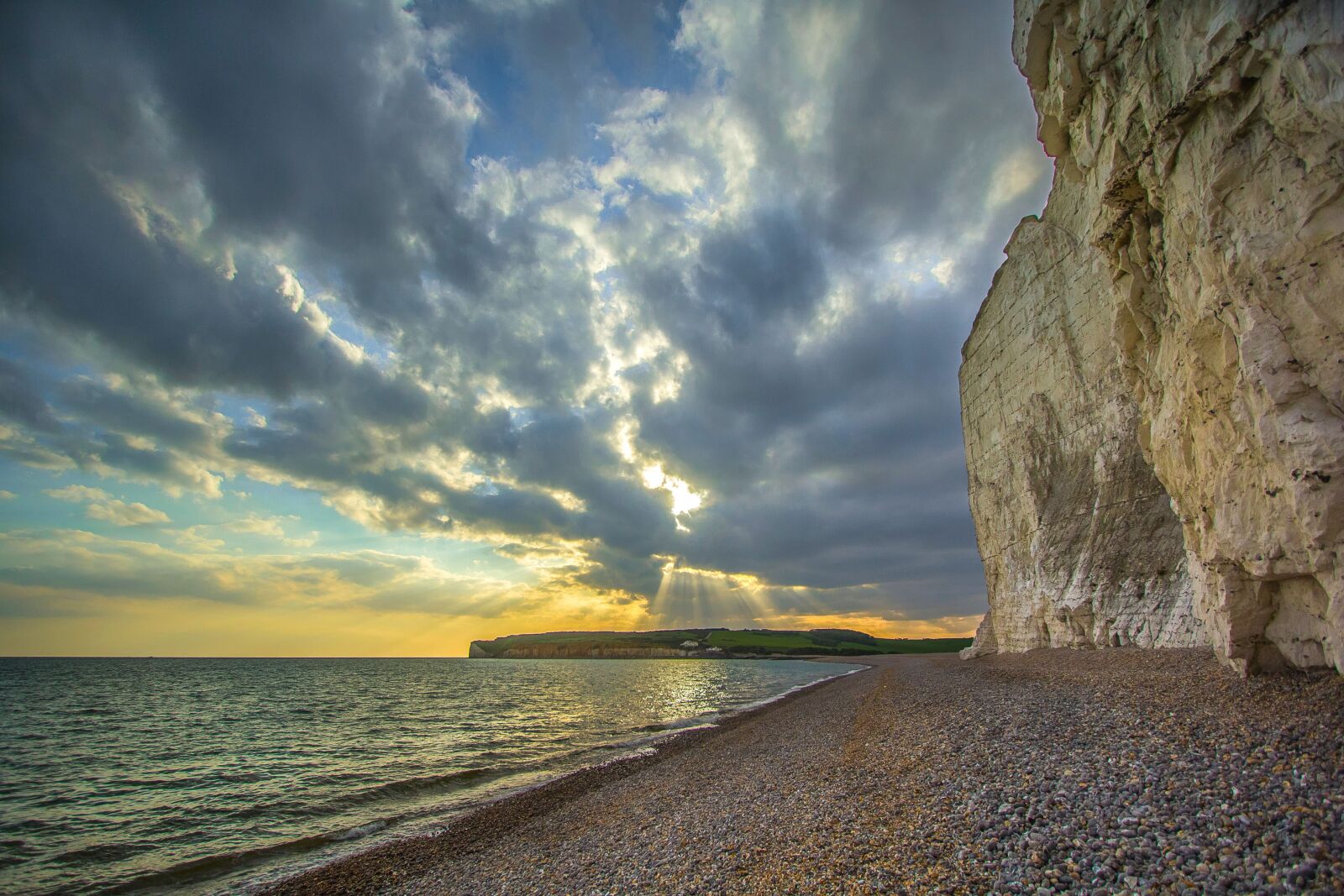 Canon EOS 60D sample photo. Seven sisters, ocean, england photography