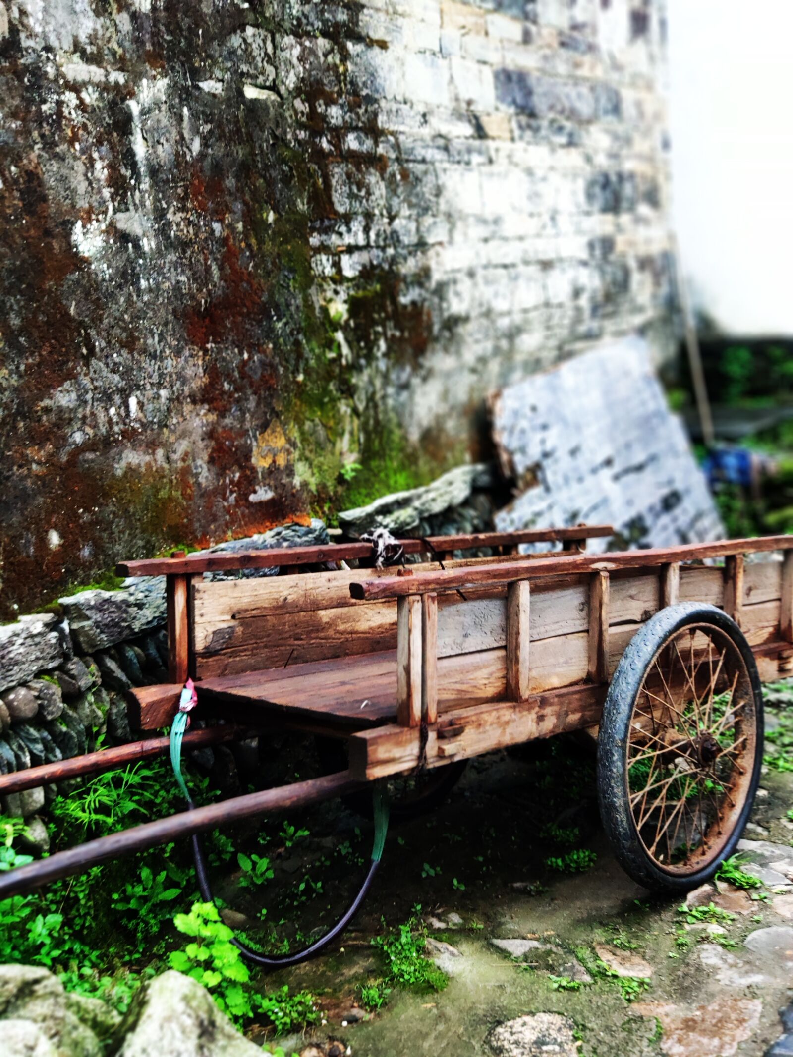 Xiaomi MI 8 sample photo. Village, cart, pleasant photography