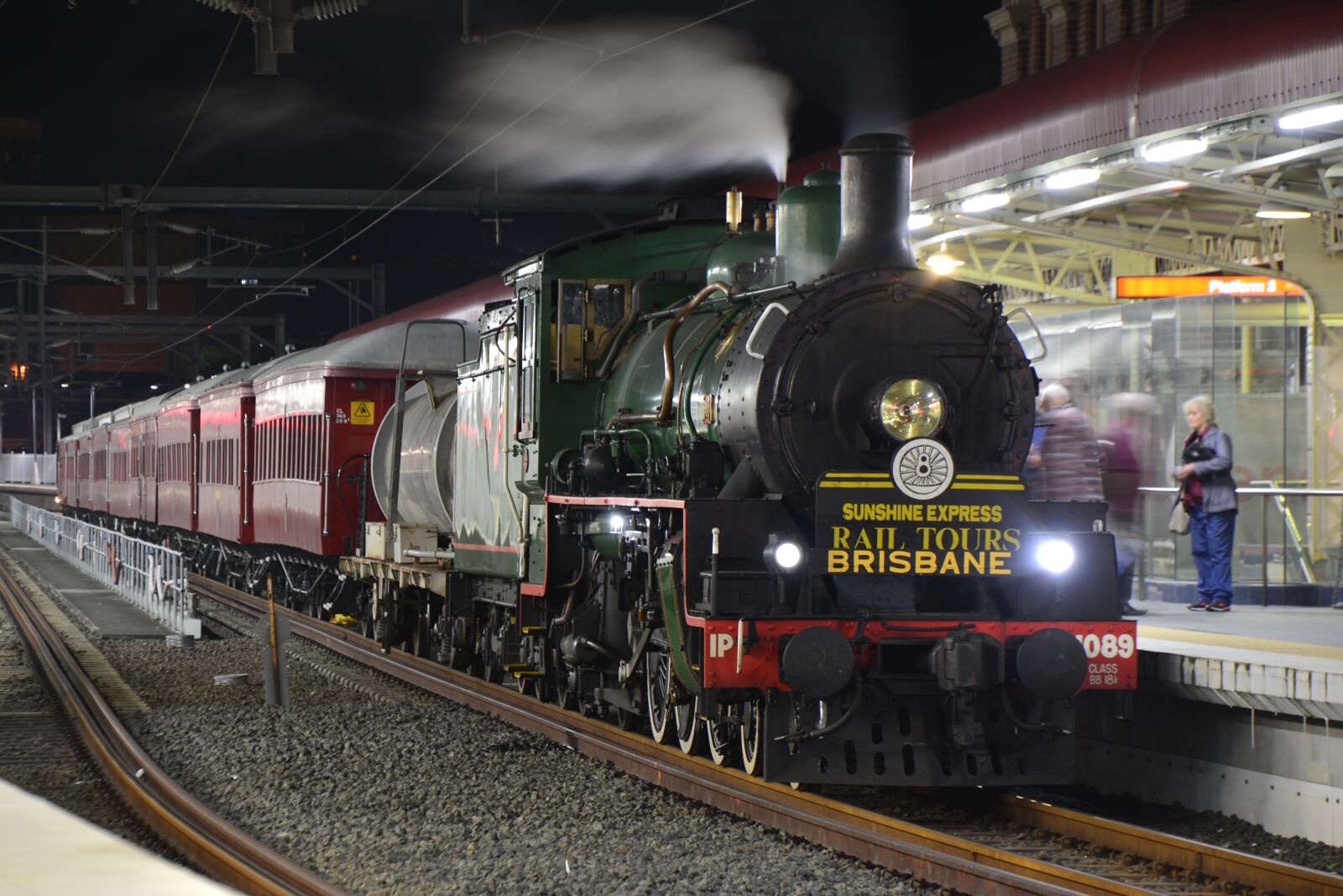 Nikon D5200 sample photo. Brisbane, train, steam photography