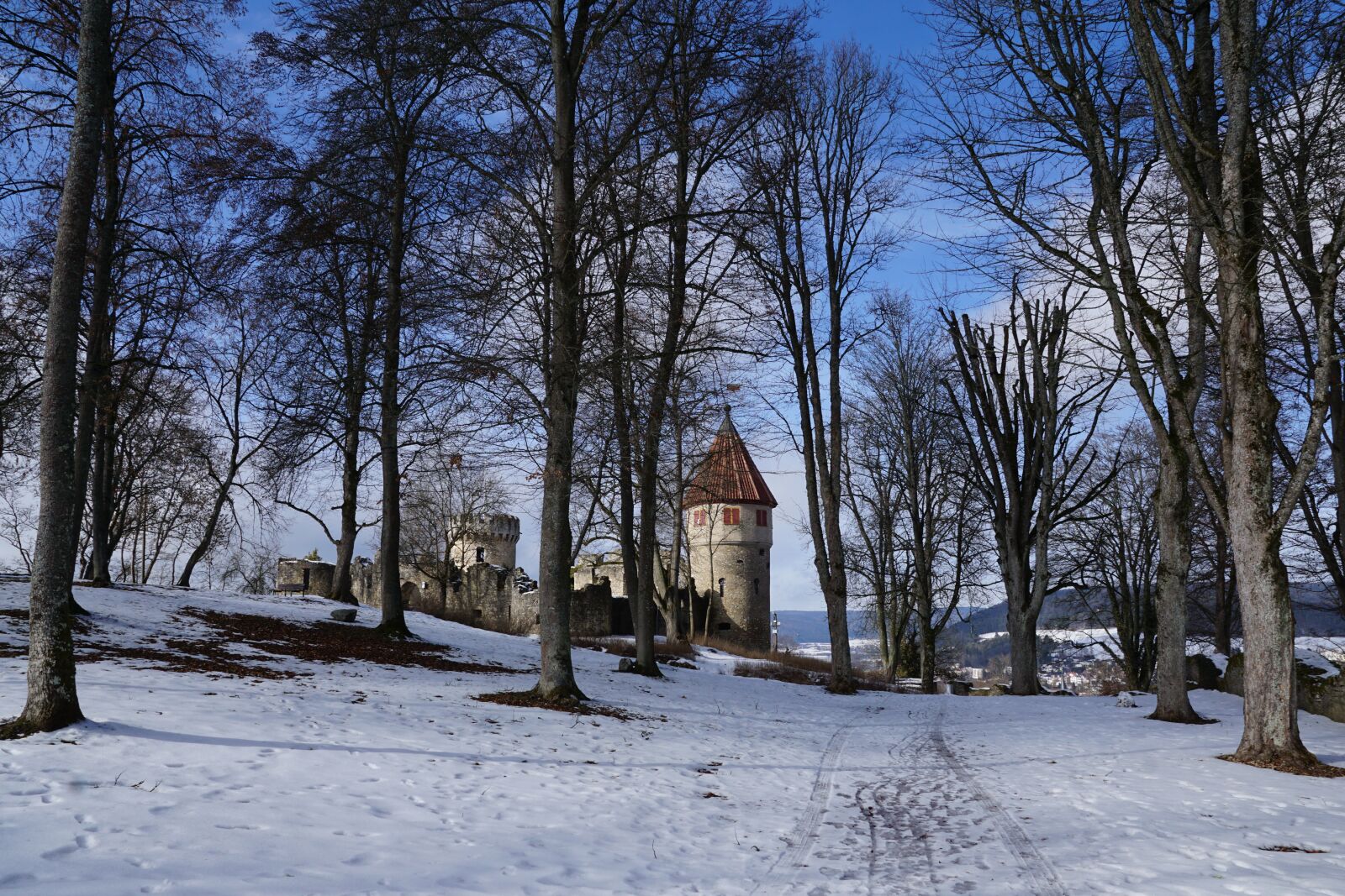 Sony ILCA-77M2 + Sony DT 16-50mm F2.8 SSM sample photo. Castle, honing mountain, winter photography