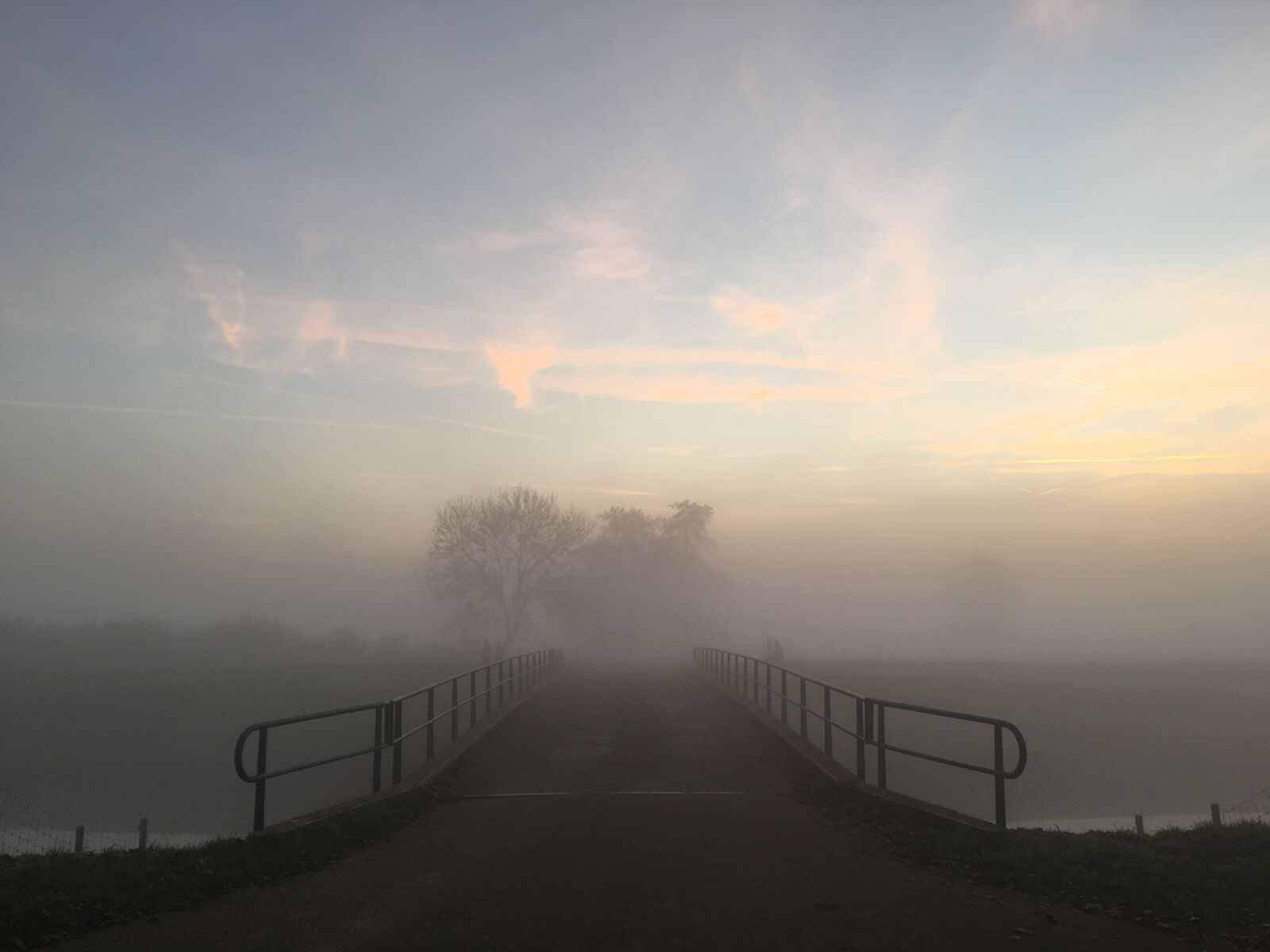 Apple iPhone 6s sample photo. Bridge, foggy, sunset photography