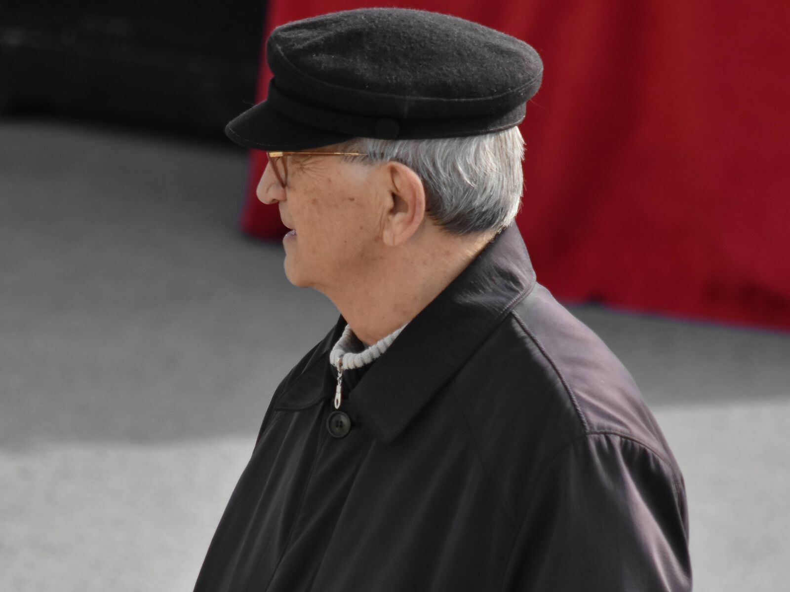 Nikon D5500 sample photo. Elder, hat, pensioner, profile photography