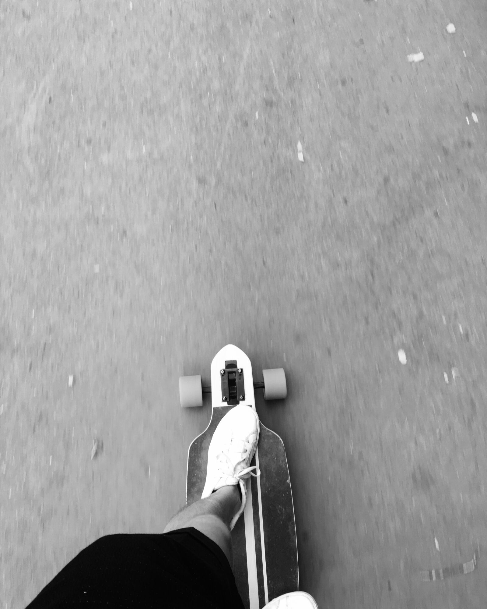 Apple iPhone 6s sample photo. Longboard, road, shoes photography