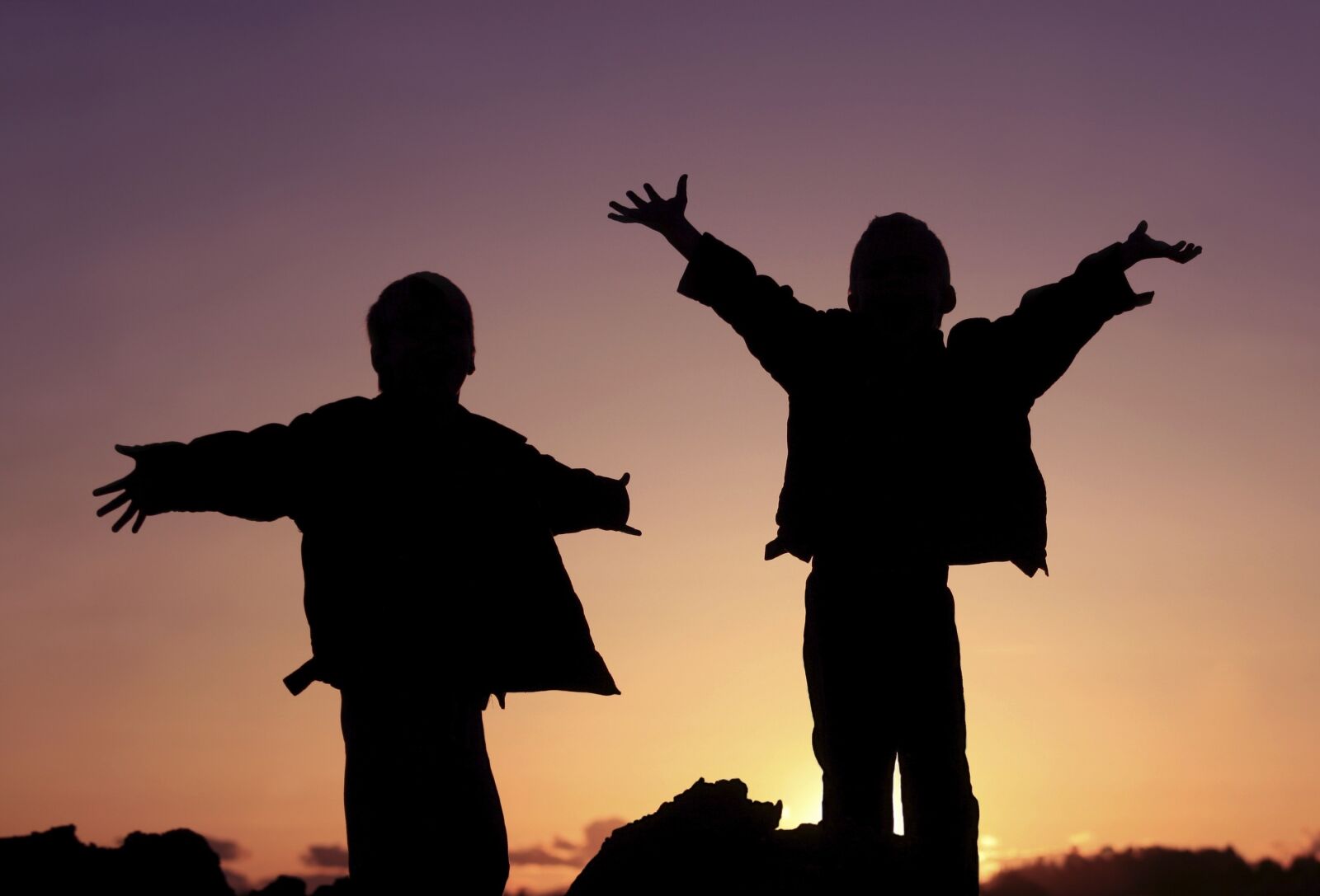Canon EOS 30D sample photo. Children, playing, silhouettes photography
