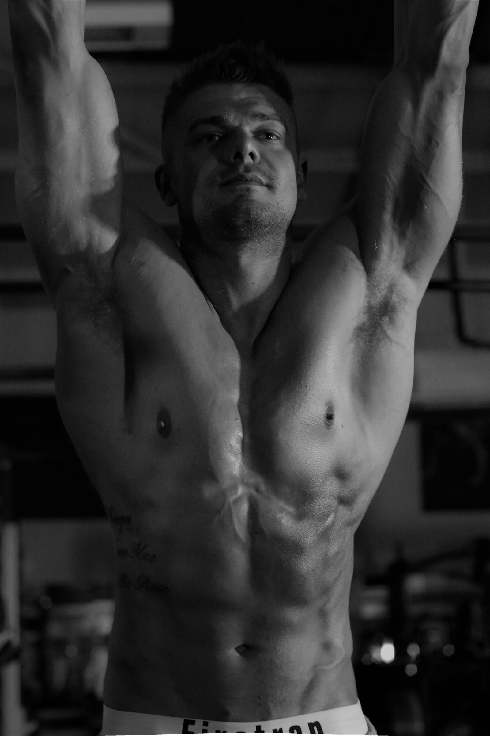 Canon EOS 70D + Canon EF 50mm F1.8 II sample photo. Model, workout, gym photography