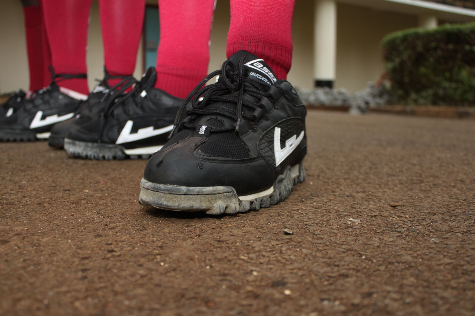 Canon EF-S 18-55mm F3.5-5.6 IS sample photo. Black, training, shoes, rugby photography