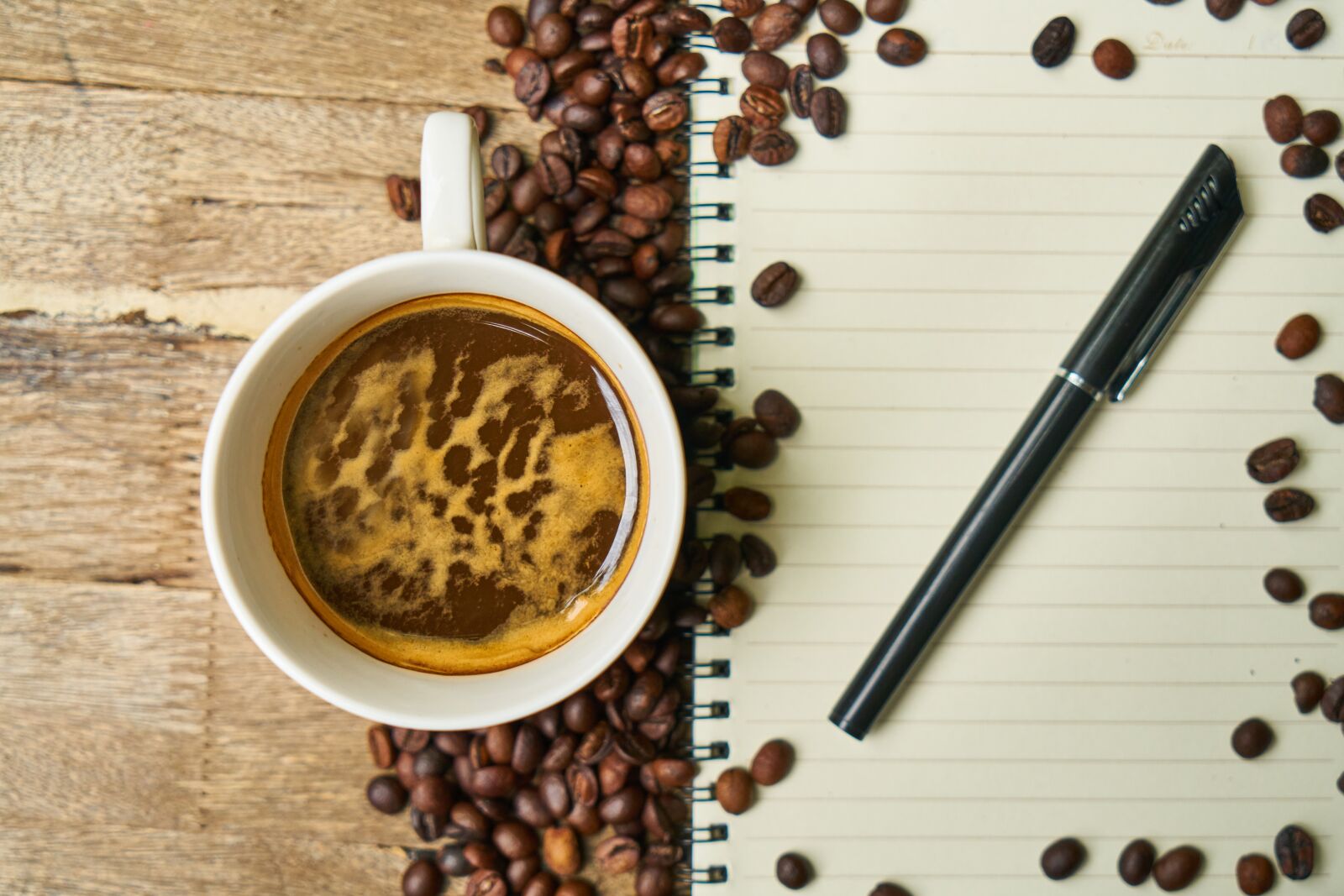 Sony a7R II sample photo. Notebook, coffee, course photography