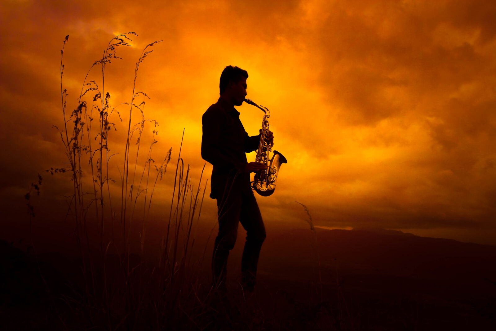 Canon EOS 1300D (EOS Rebel T6 / EOS Kiss X80) sample photo. Saxophone, sunset photography