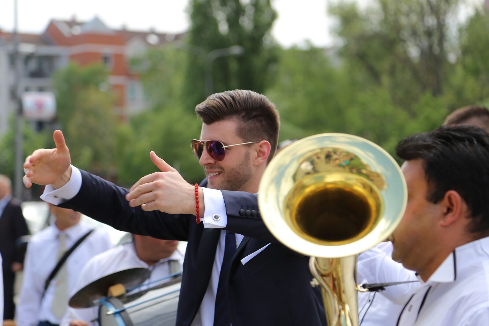 Canon EF 24-105mm F4L IS USM sample photo. Celebration, trombonist, music, musician photography