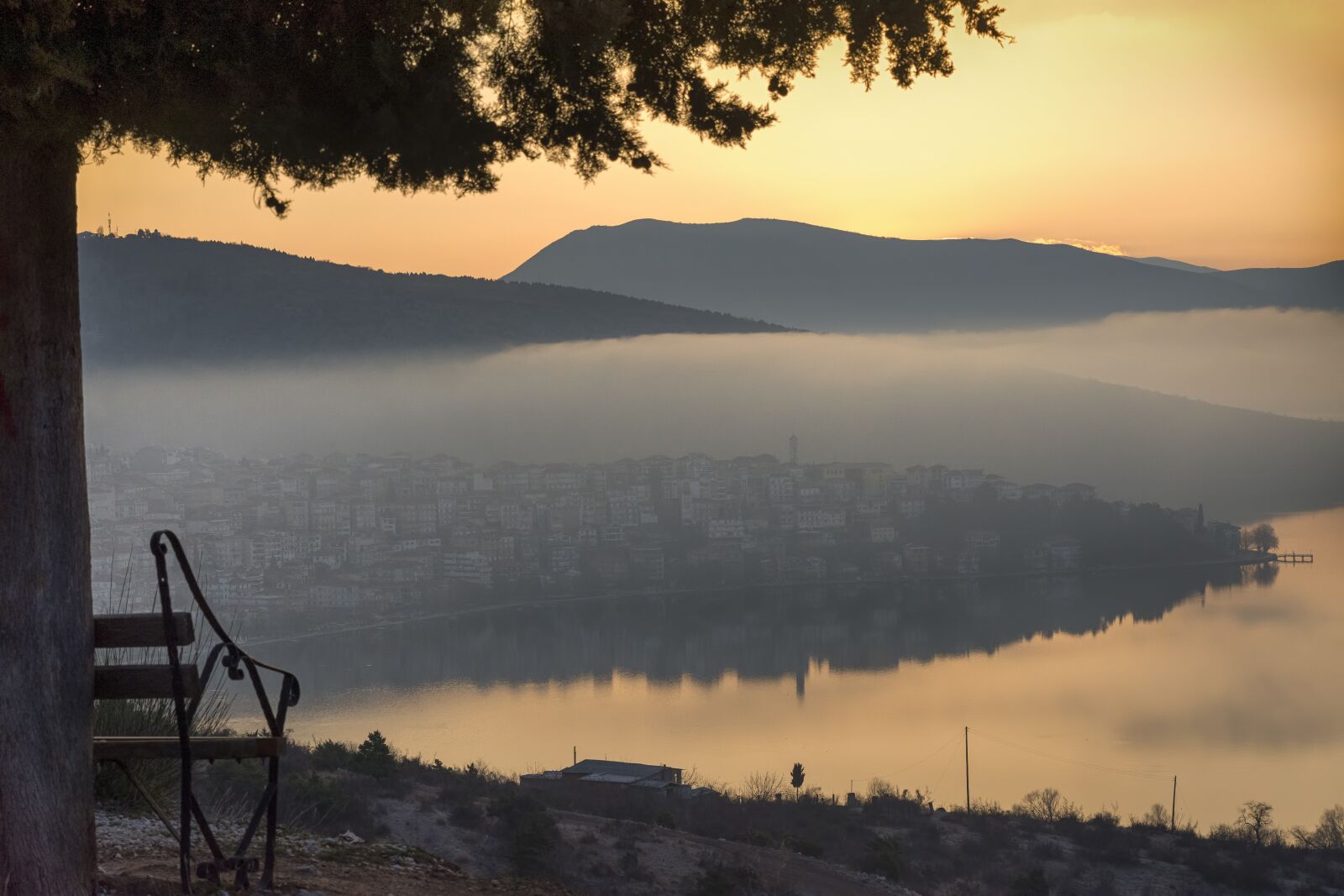 Tamron SP 24-70mm F2.8 Di VC USD sample photo. Fog, kastoria, greece photography