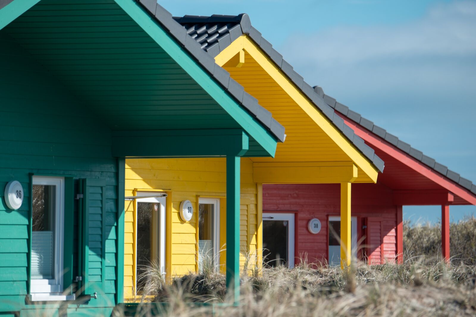 Nikon D800 sample photo. Wooden houses, color, helgoland photography