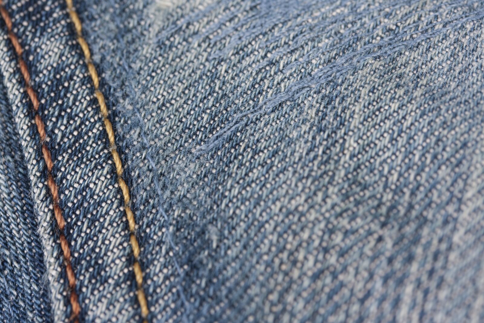 Canon EOS 40D + Canon EF-S 60mm F2.8 Macro USM sample photo. Jeans, texture, sewing photography