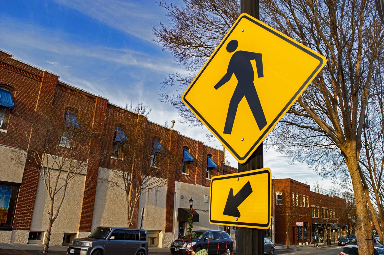 Nikon D3200 sample photo. Pedestrian sign, traffic sign photography