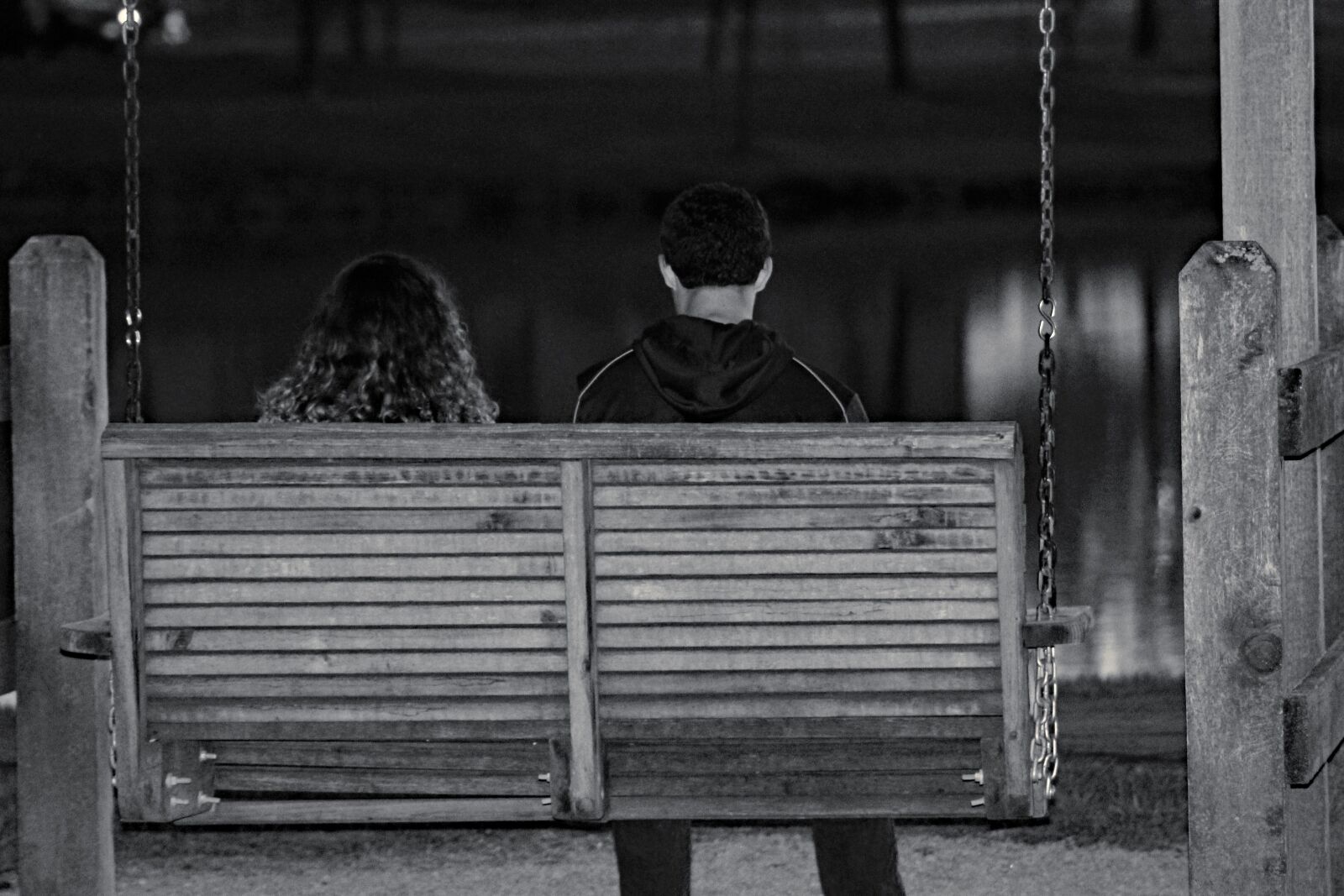Canon EF75-300mm f/4-5.6 sample photo. Couple, romantic, swing photography
