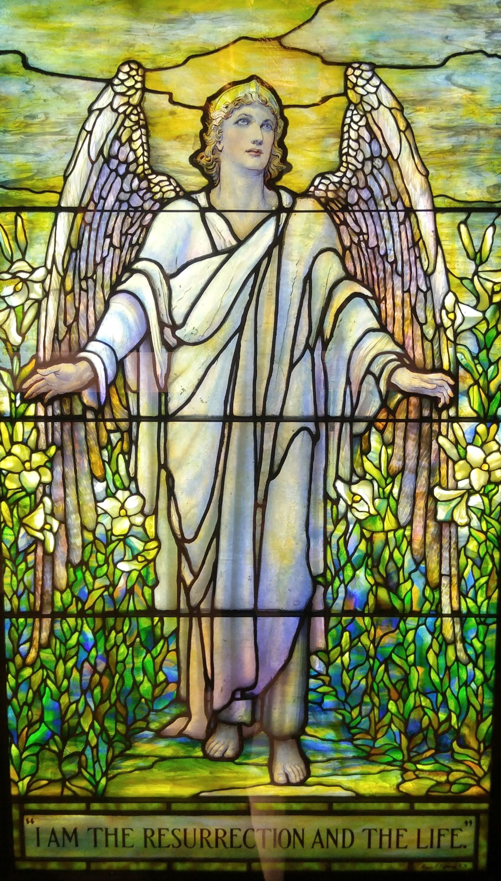LG G4 sample photo. Angel, stained glass, christian photography