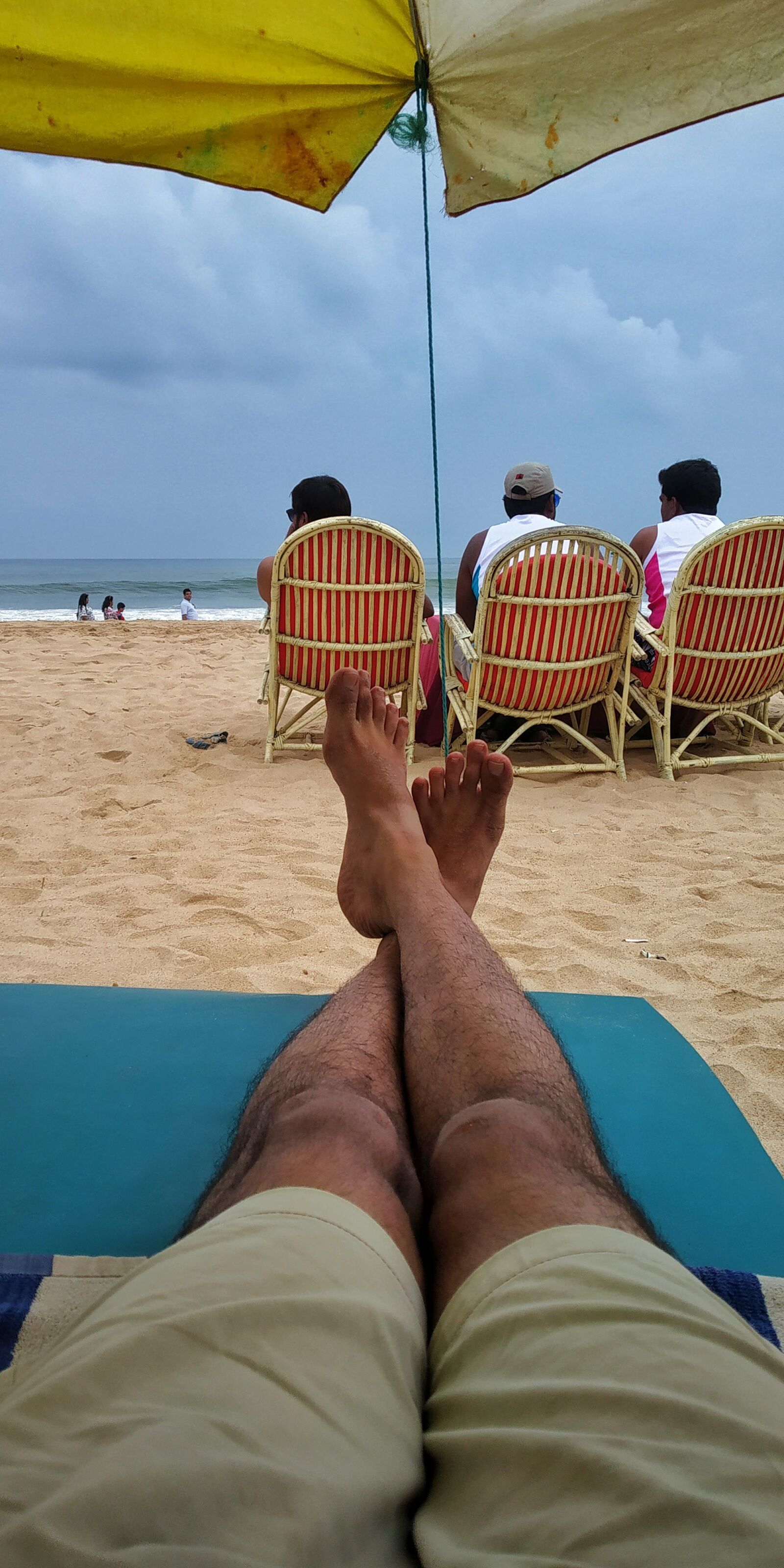 Xiaomi Redmi Note 5 Pro sample photo. Beach seats, seashore, pavement photography