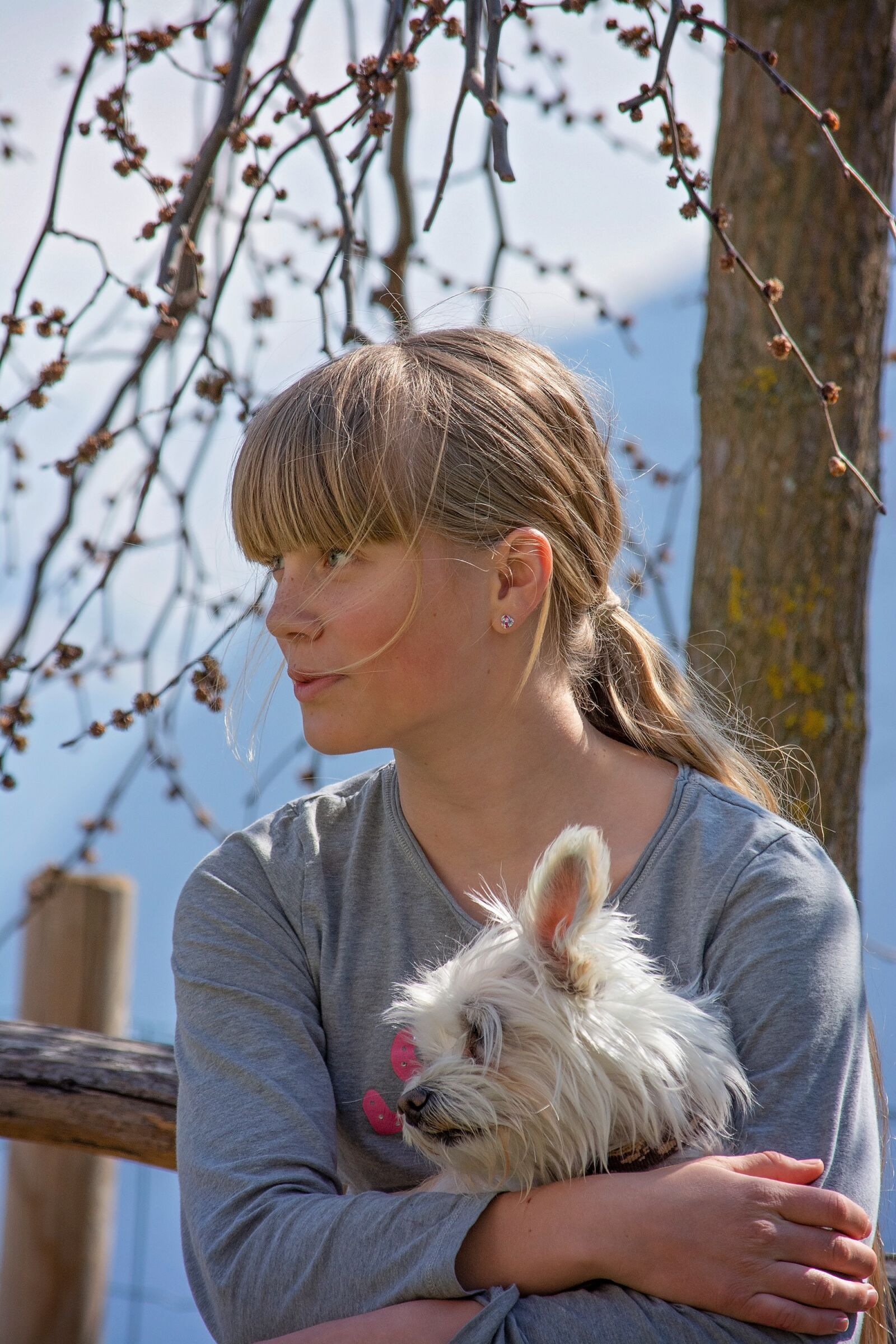 Nikon D7100 sample photo. Child, girl, dog photography