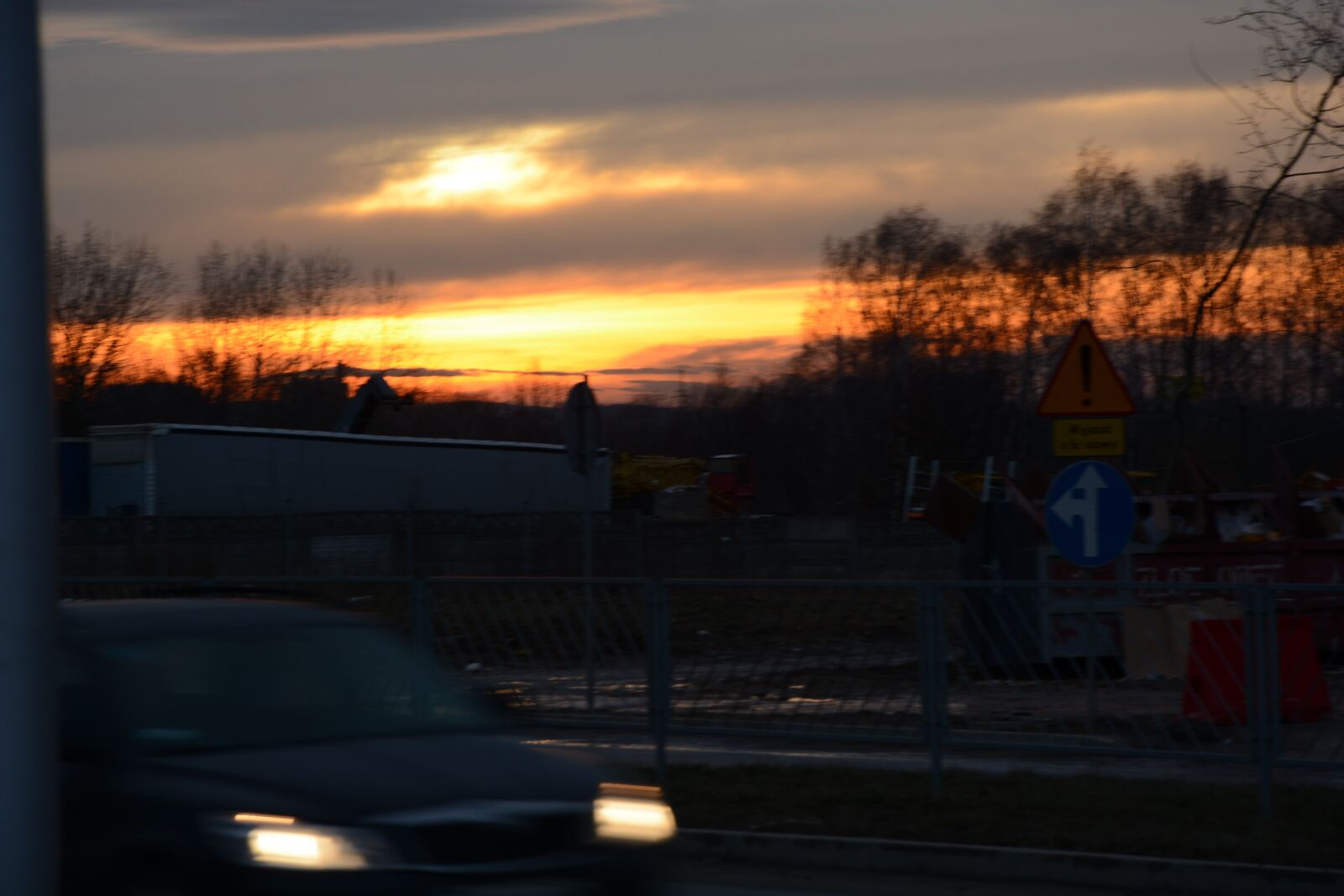 Nikon D5200 sample photo. Sunset, machine, construction photography