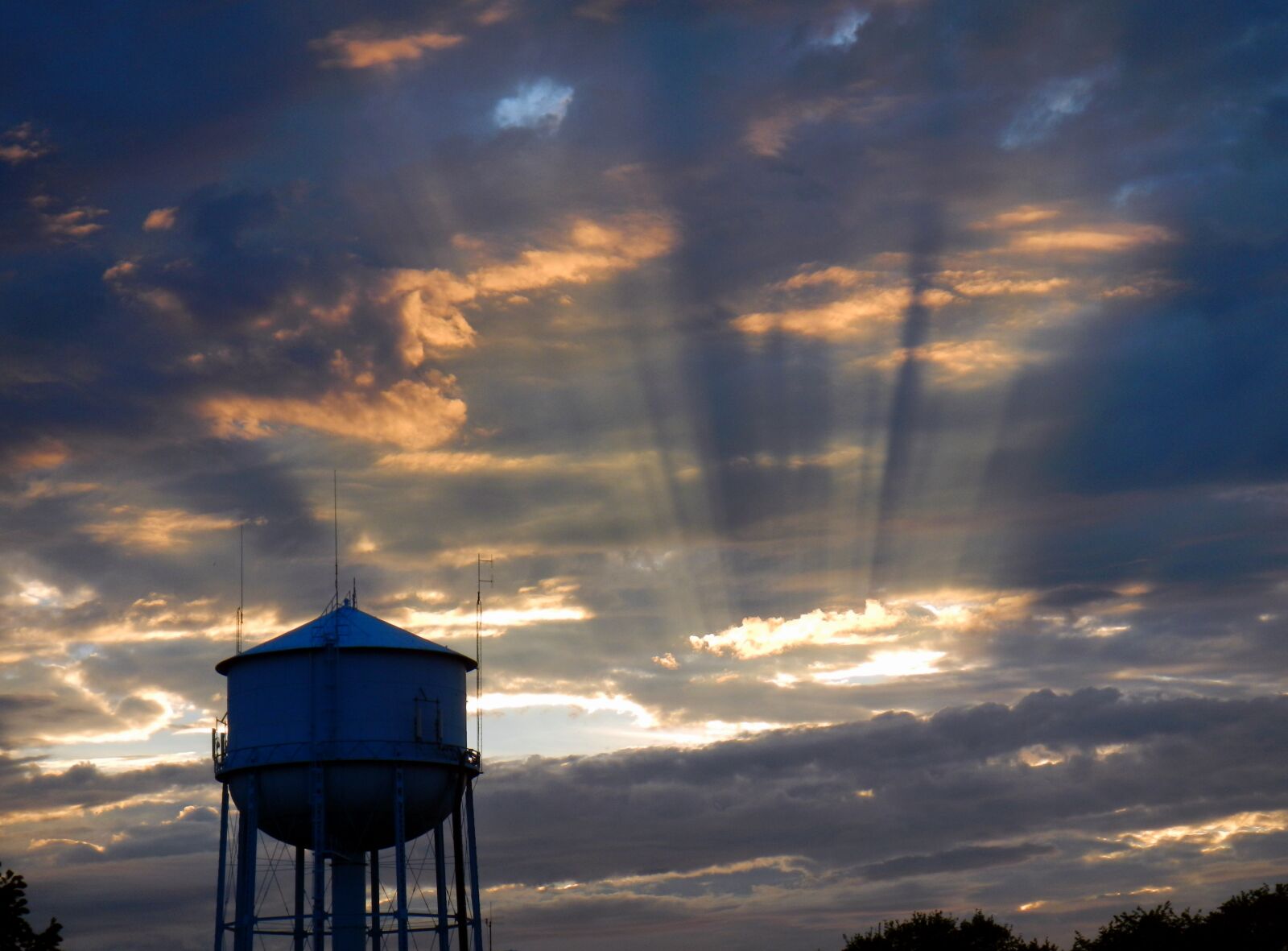 Nikon Coolpix AW100 sample photo. Sunset, water tower, tower photography