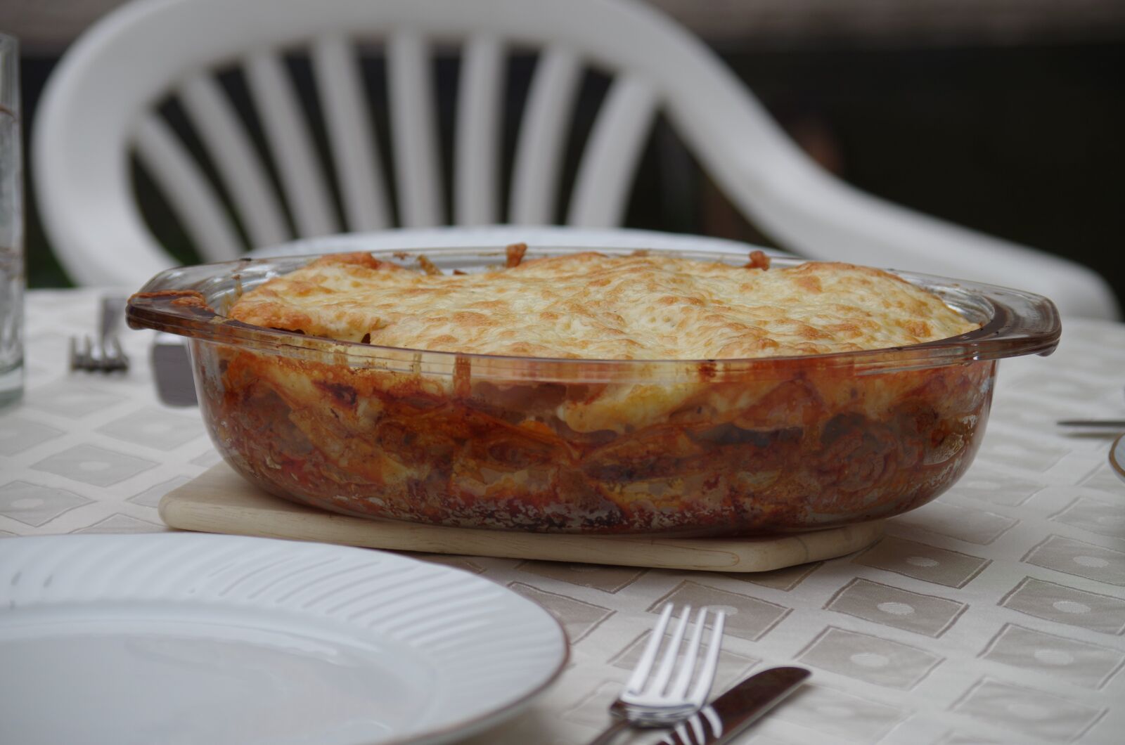 Pentax K-500 sample photo. Lasagna, meal, lunch photography