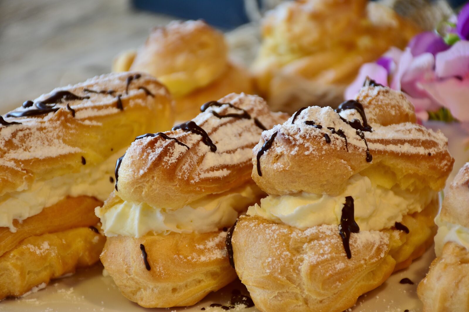 Nikon D7200 sample photo. Eclairs, pastries, choux pastry photography