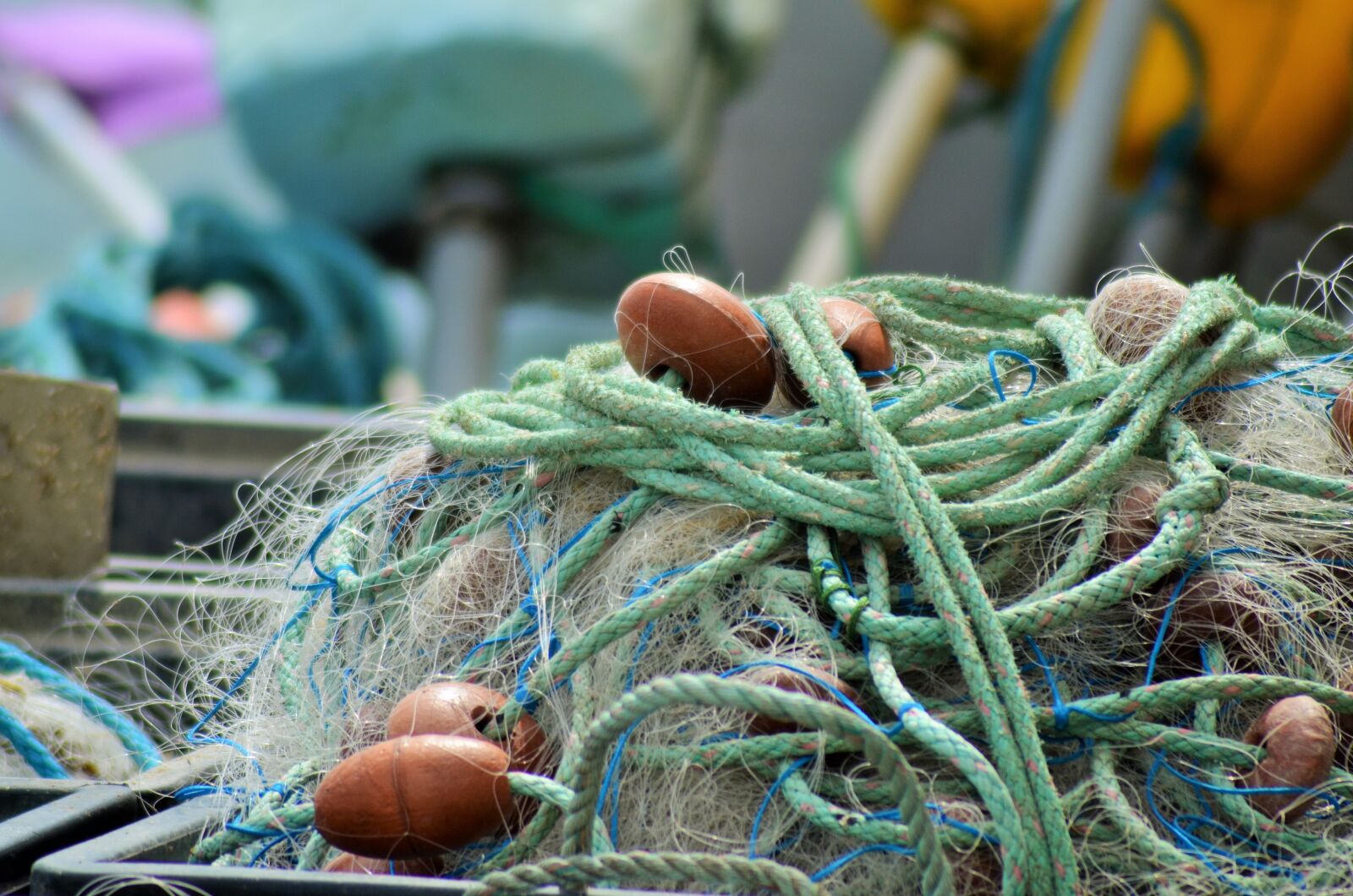 Nikon D5100 sample photo. Net, fishing nets, france photography