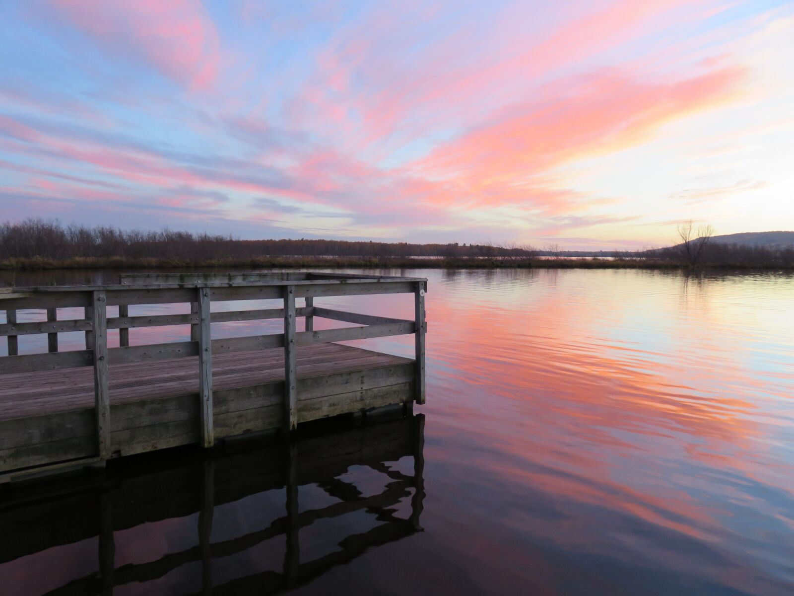 Canon PowerShot SX710 HS sample photo. Dock, lake, sky, sunset photography