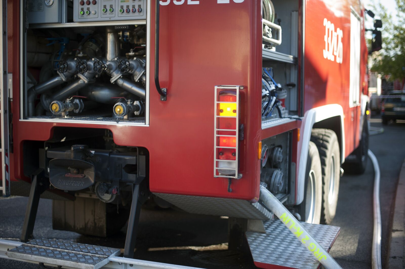Nikon D700 sample photo. Fire brigade, fire hose photography