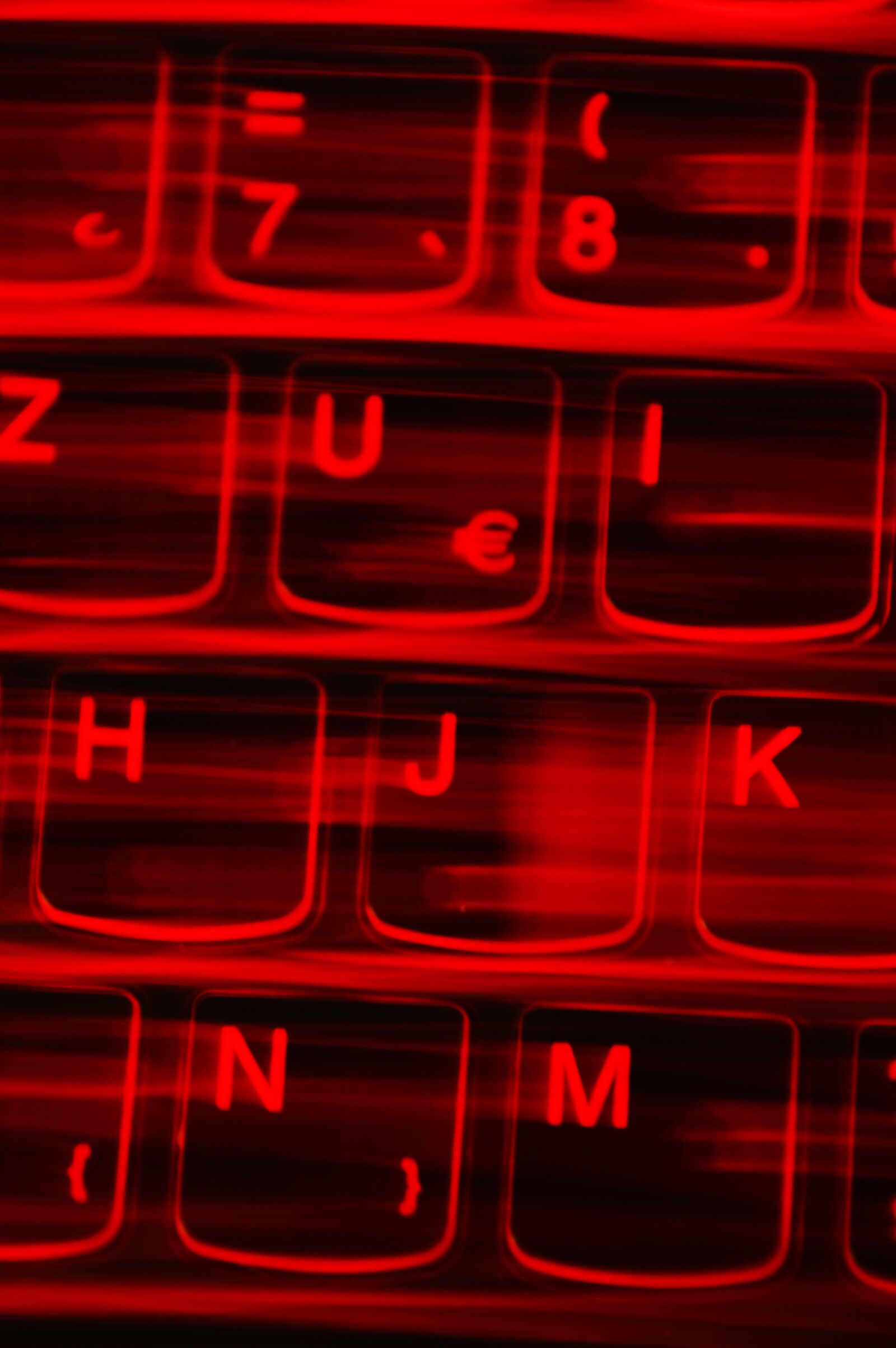 Nikon D3200 sample photo. Illuminated keyboard, logo, computer photography