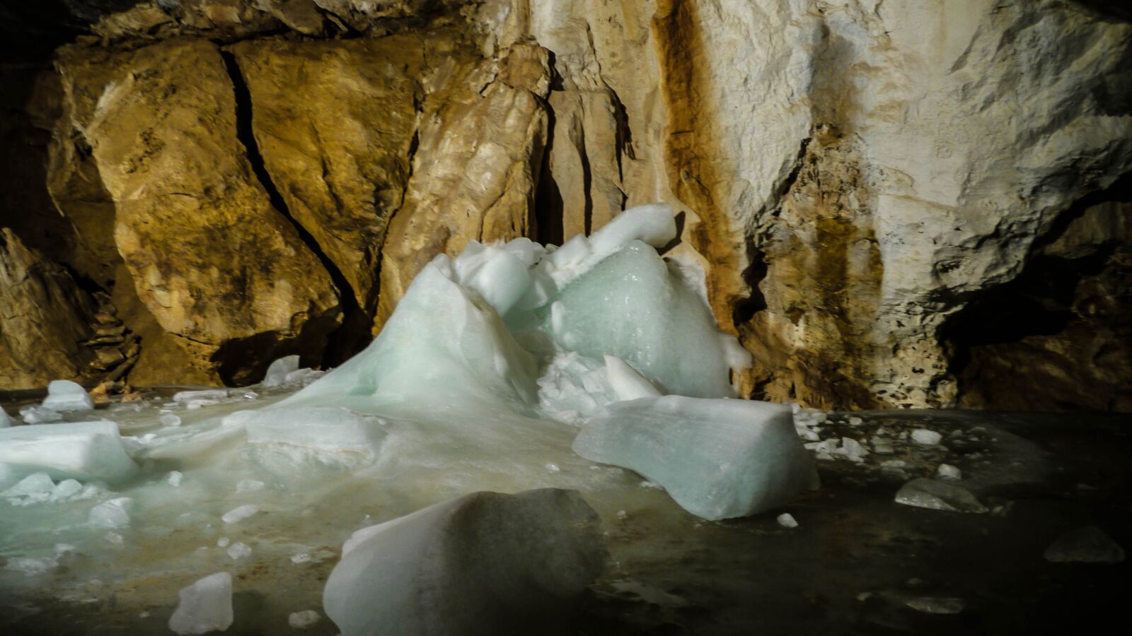 Panasonic Lumix G Vario HD 14-140mm F4-5.8 OIS sample photo. Cave, ice, slovenia photography