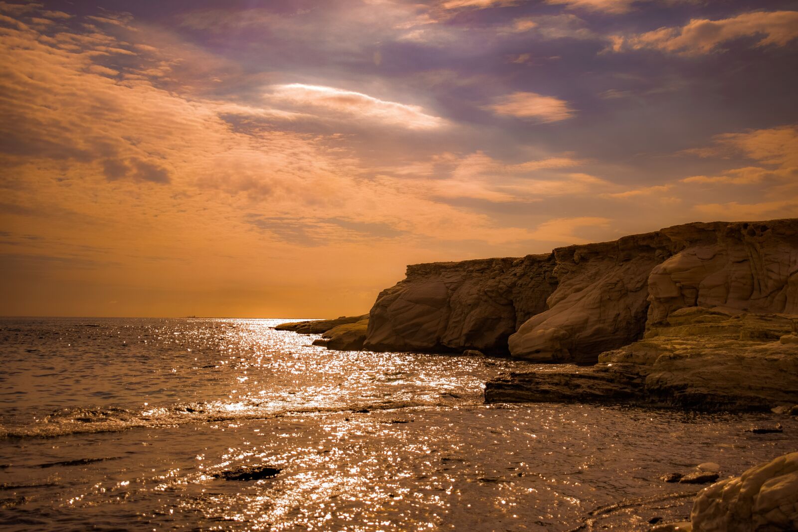 Nikon D3300 sample photo. Sunset, cliff, coast photography