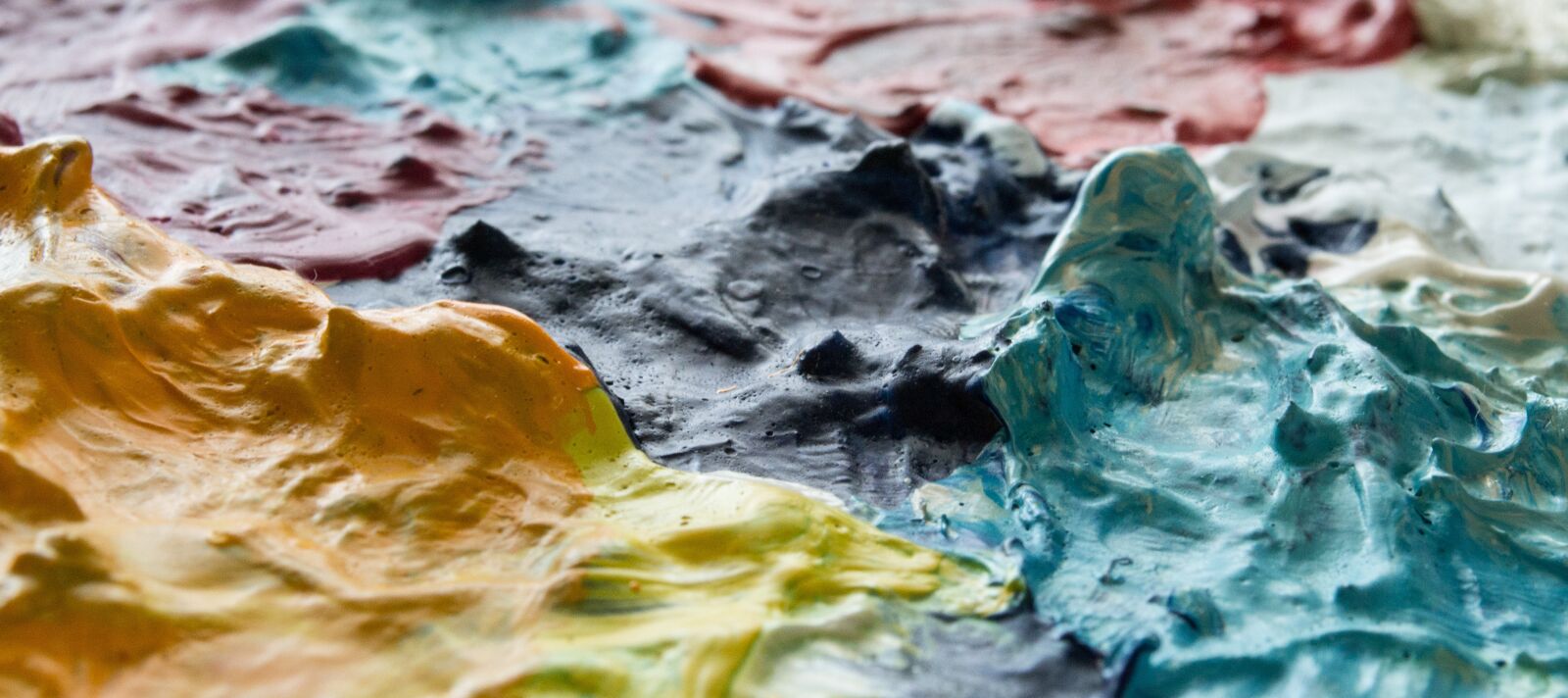 Nikon D3100 sample photo. Dried paint, acrylic, chaos photography