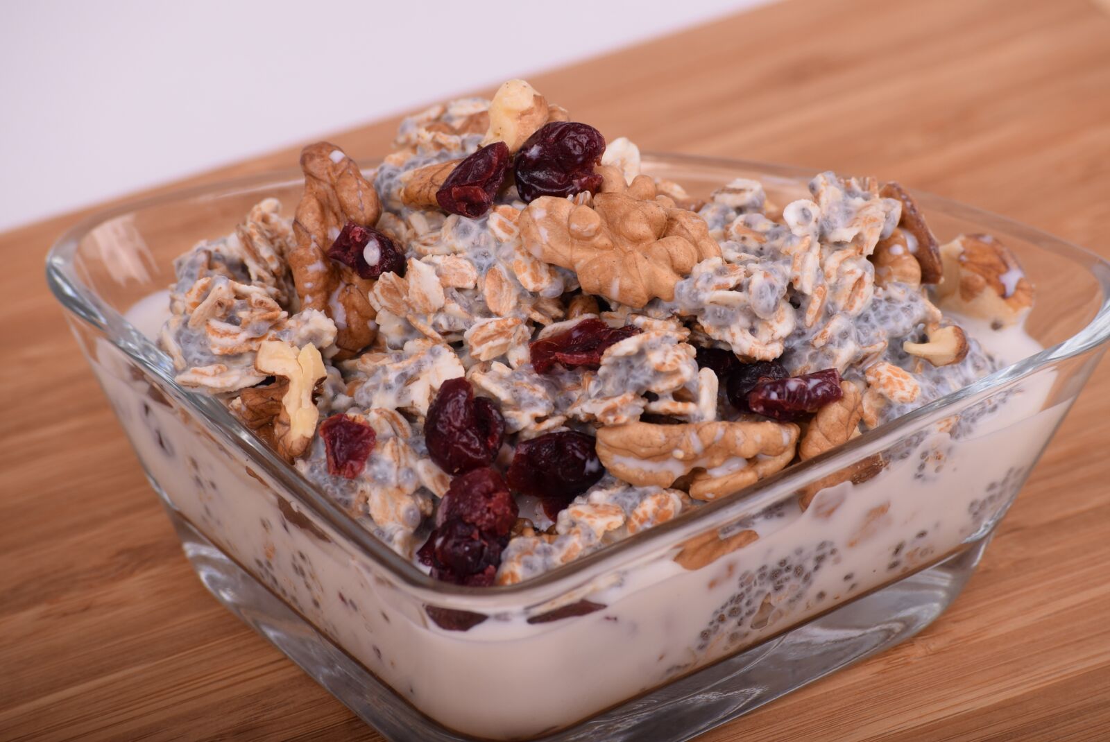 Nikon D3300 sample photo. Oatmeal, dried cranberries, cranberries photography