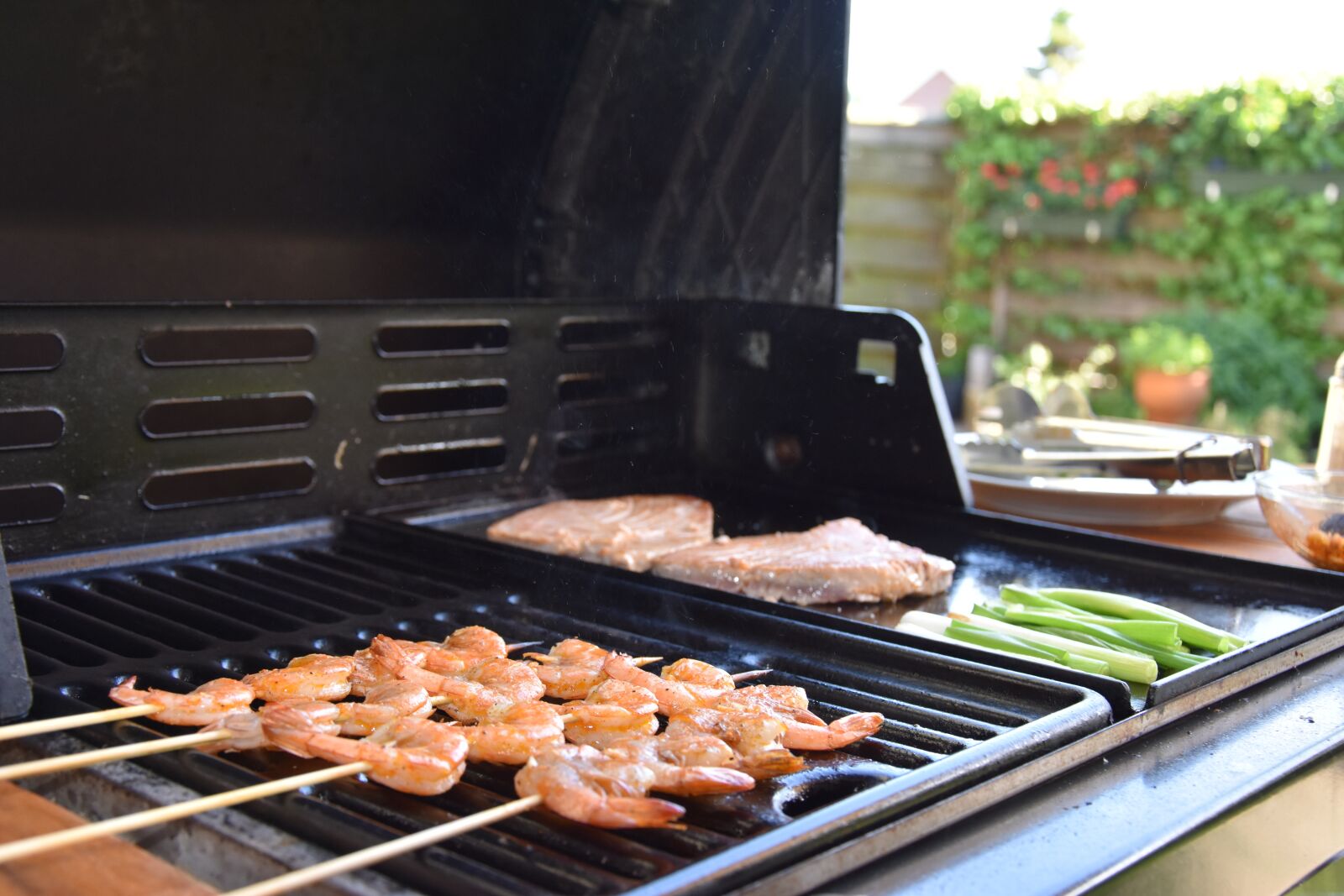 Nikon D3400 sample photo. Grilled shrimps, grilled shrimp photography