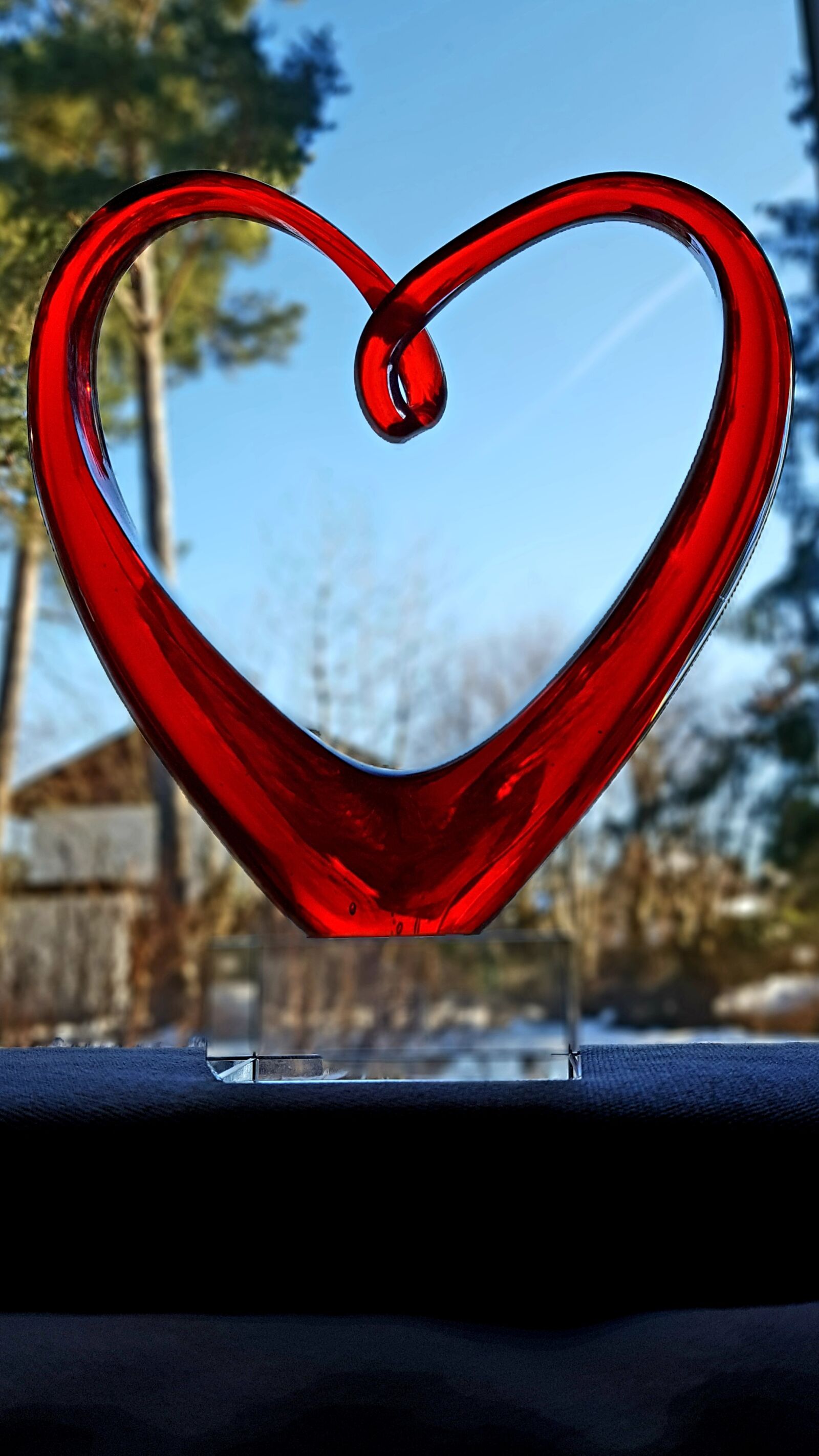 Samsung Galaxy S7 Edge sample photo. Heart, red, glass photography