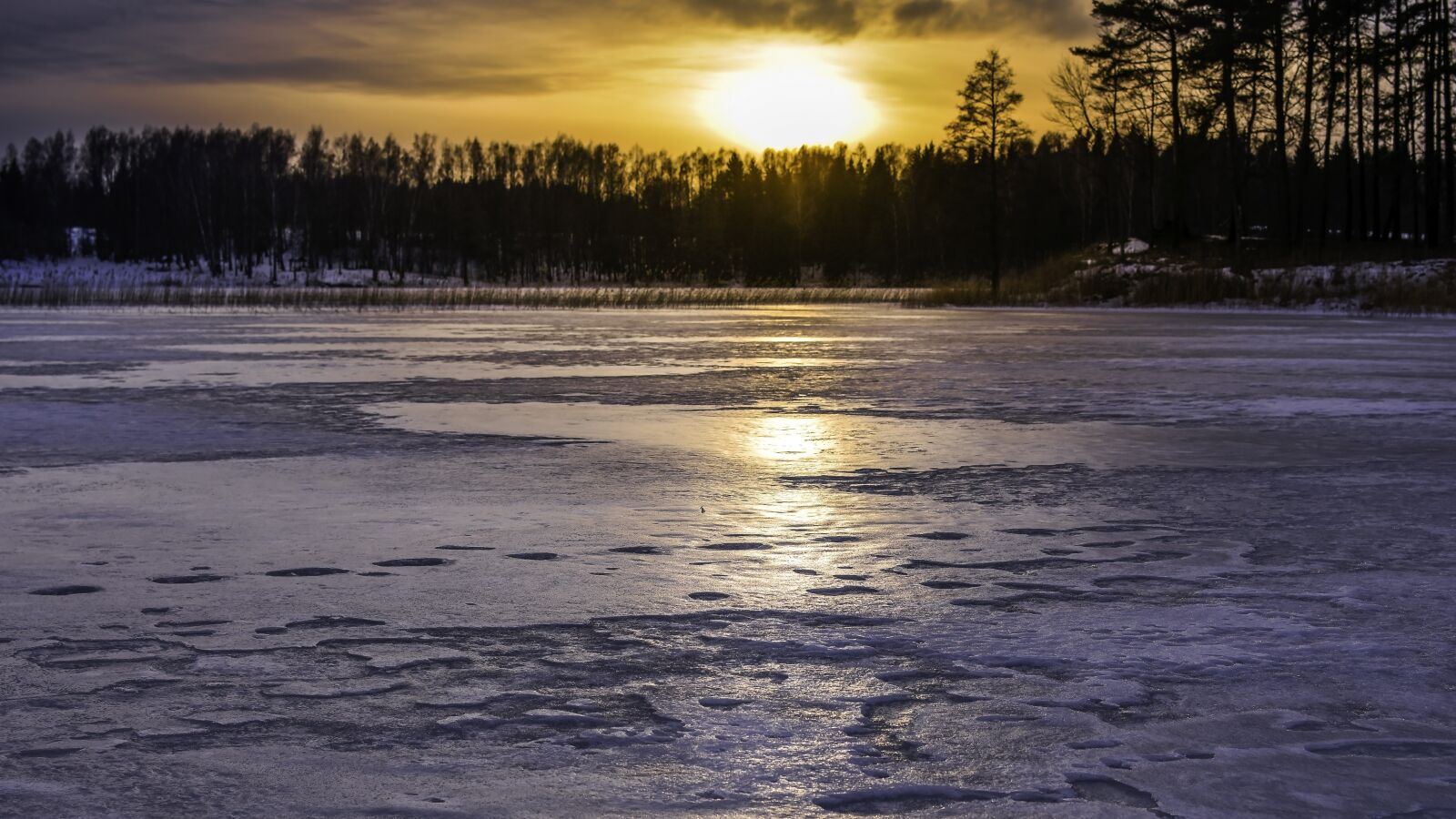 Nikon D7200 sample photo. Sunset, ice, lake photography