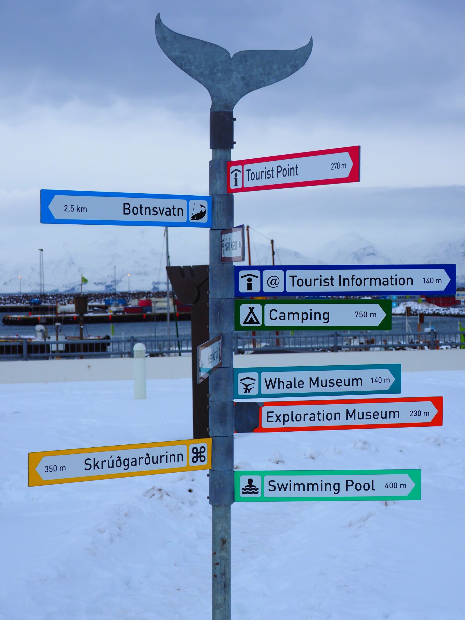 Olympus M.Zuiko Digital ED 12-100mm F4.0 IS Pro sample photo. Signposts, akureyri, directory photography