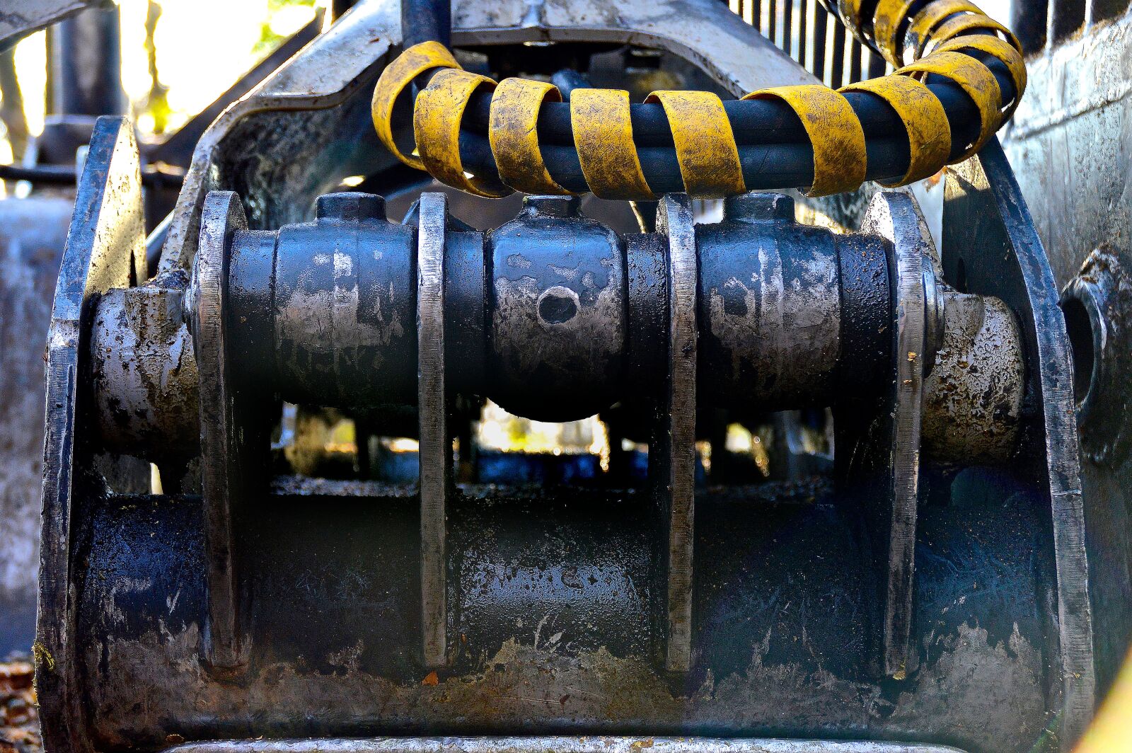 Nikon D3200 sample photo. Wood harvester, forest machine photography
