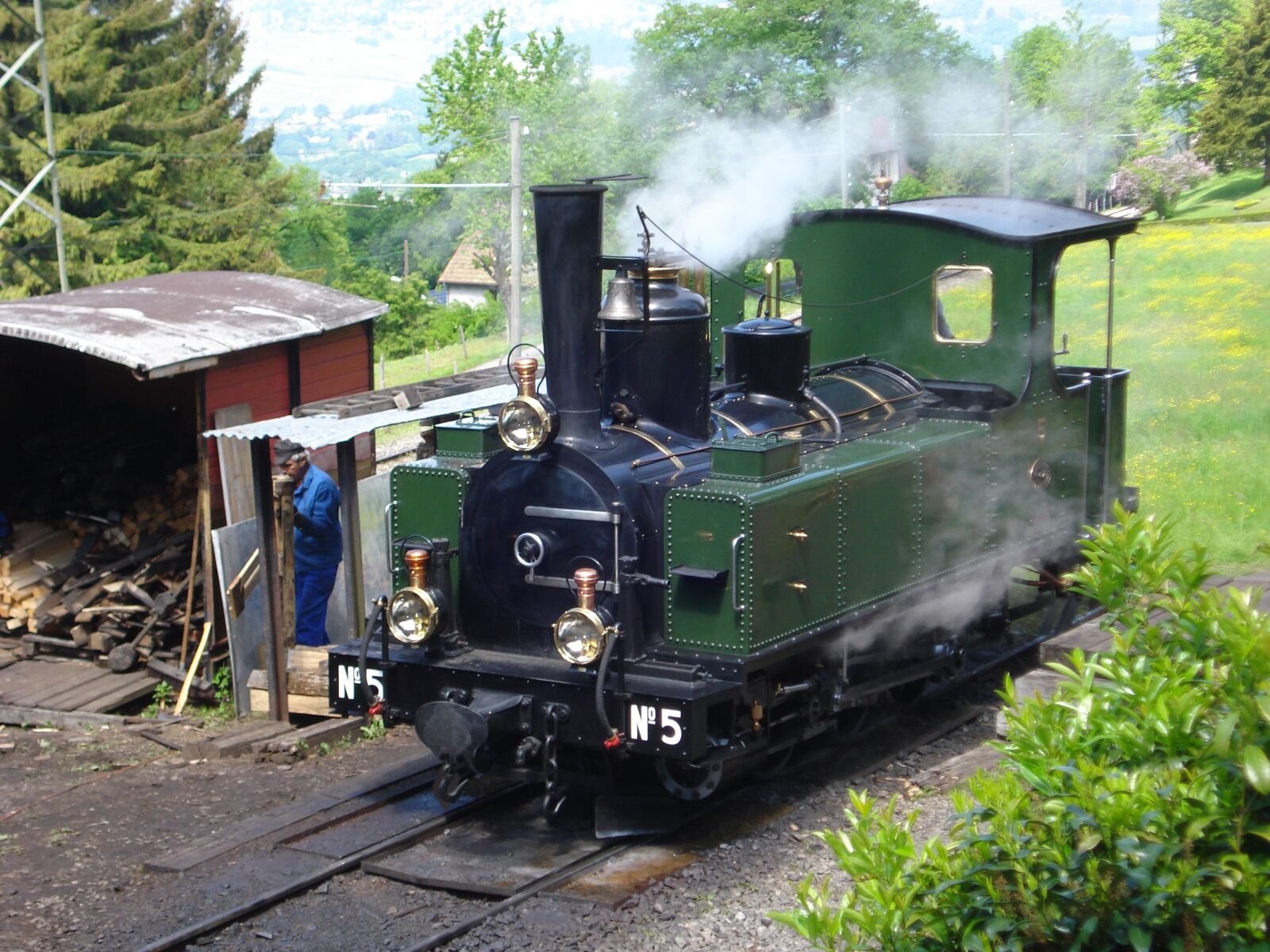 Sony DSC-W55 sample photo. Steam locomotive, chamby on photography