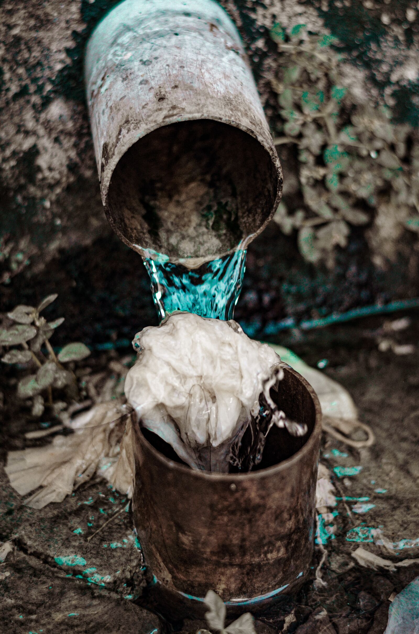 Nikon D5100 sample photo. Pipes, water, flow photography