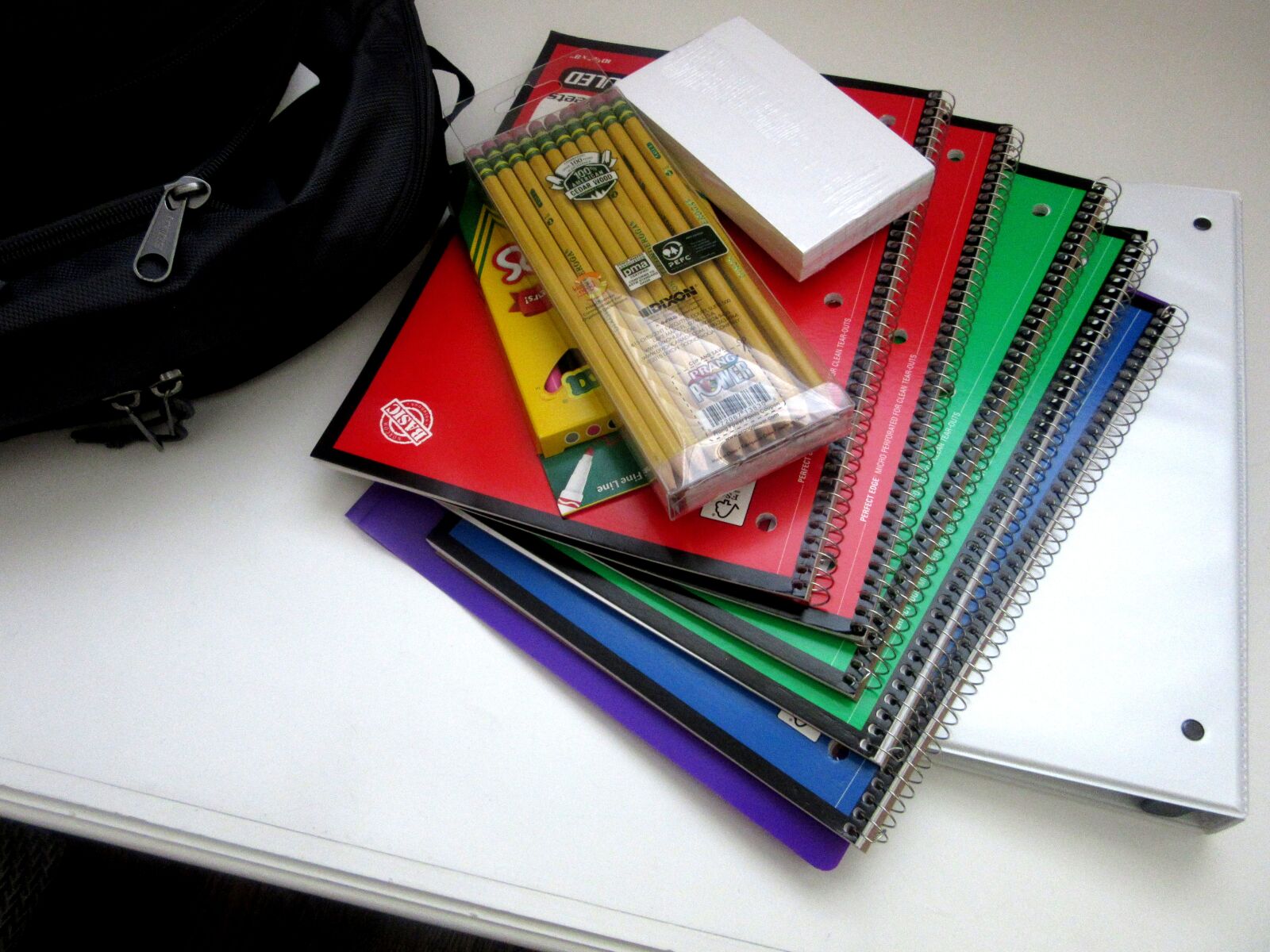 Canon PowerShot SX600 HS sample photo. School supplies, spirals, pencils photography