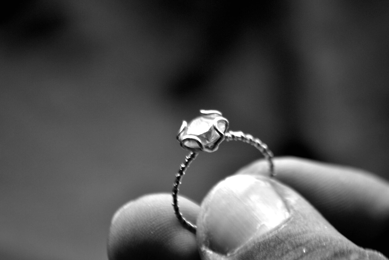 Nikon D3000 sample photo. Diamond, ring photography